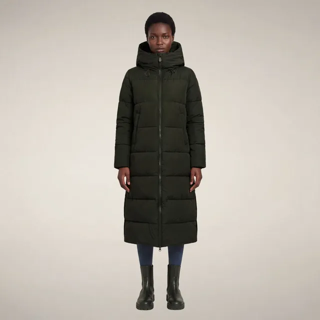 save-the-duck-zendaya-parka-femme-vert-terre image 1