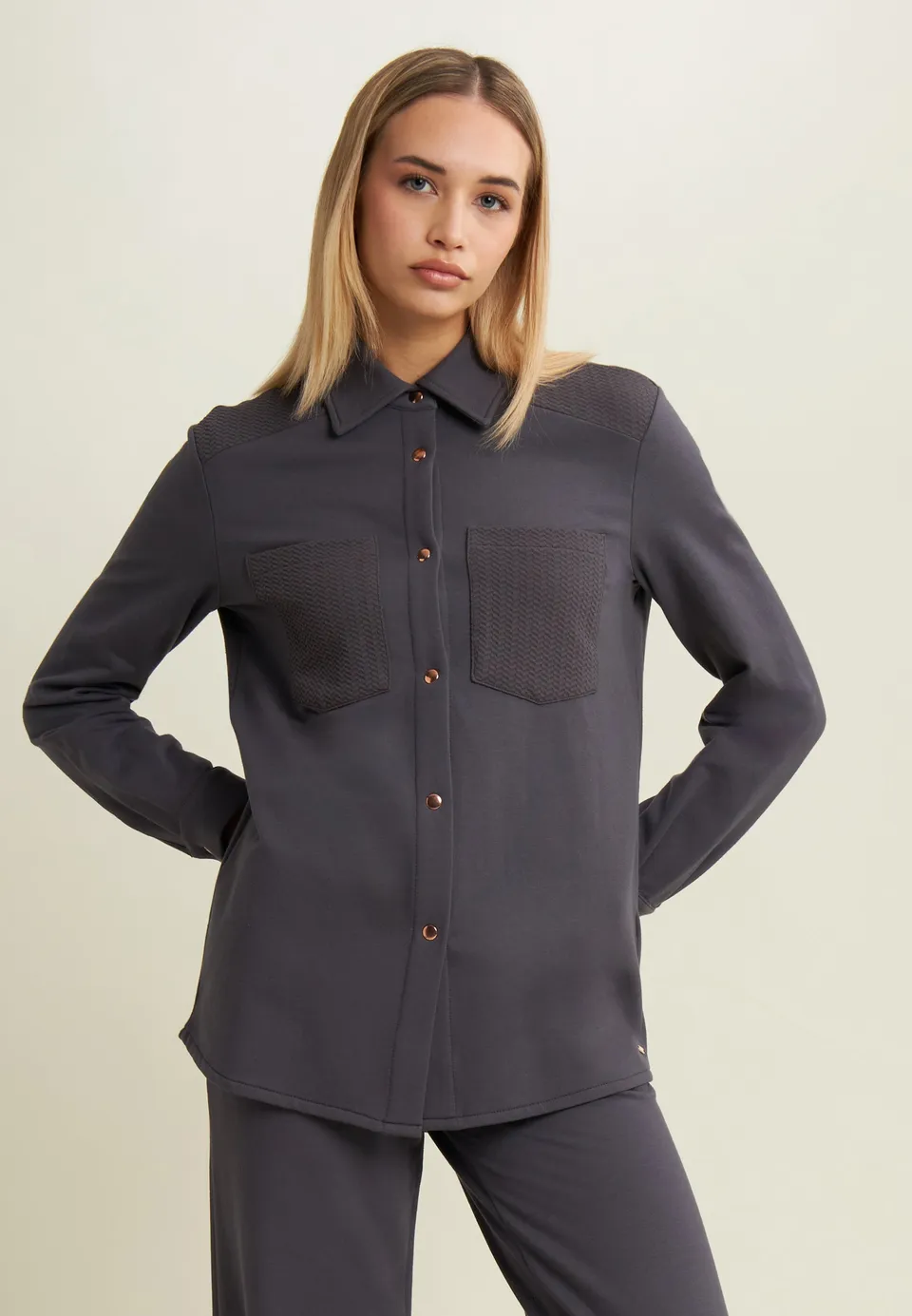 freddy-chemise-femme-sweat-modal-boutons-dor-s image 1