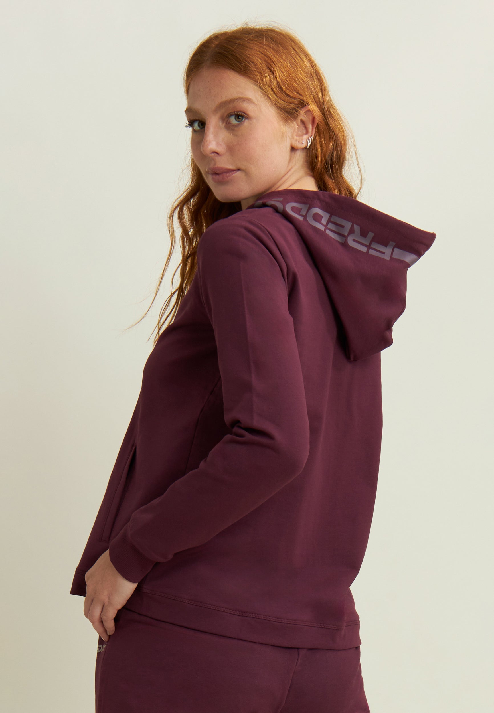 freddy-sweat-capuche-zipp-femme-molleton-gratt-comfort image 3