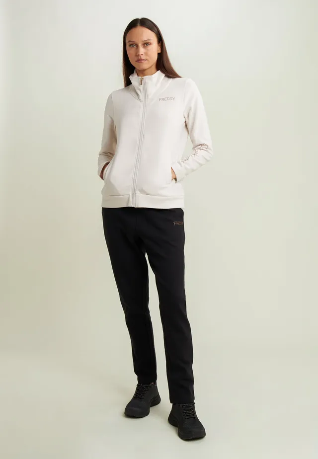 freddy-wr-up-surv-tement-femme-col-haut-full-zip-avec-inscription-strass-inspire image 1
