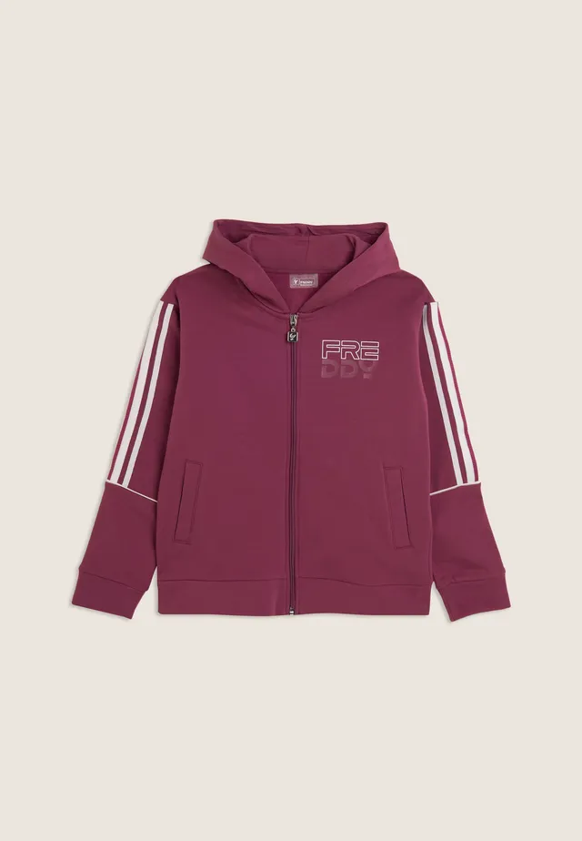 freddy-sweat-junior-oversize-zip-et-capuche-bandes-contraste image 1