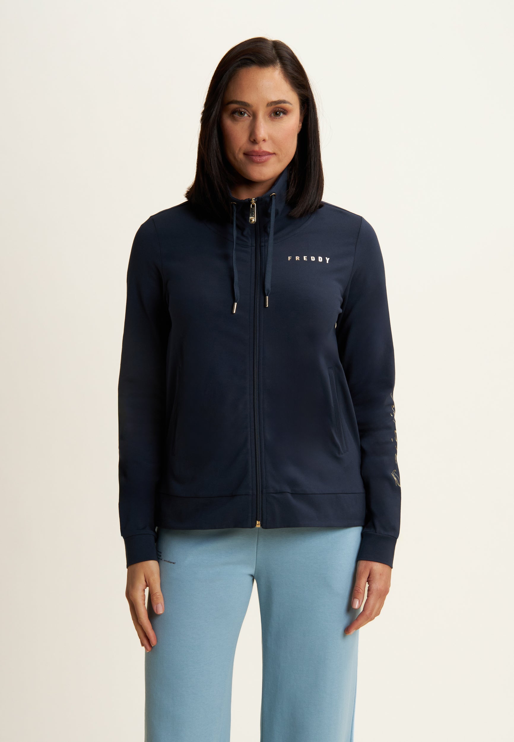 freddy-sweat-zip-col-haut-training-floral-or image 8