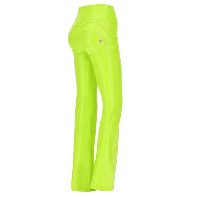 freddy-wr-up-pantalon-femme-simili-cuir-vegan-lime-effet-croco-patte image 1
