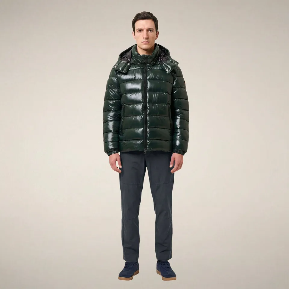 save-the-duck-florian-doudoune-homme-verde-nori-laqu image 1