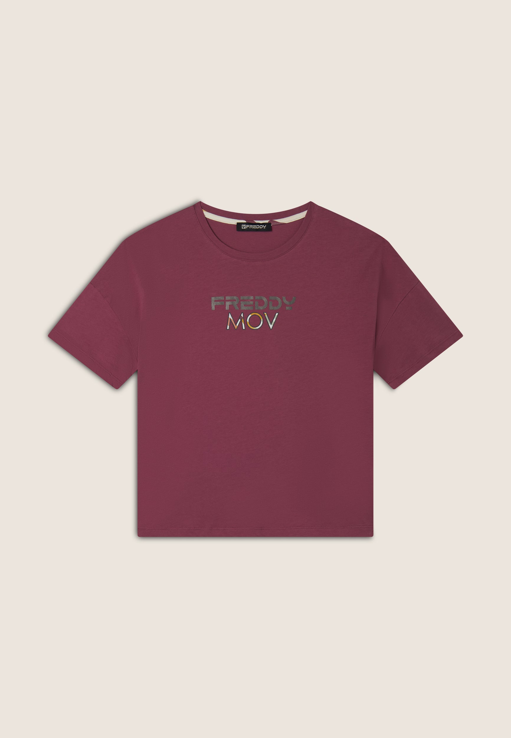 freddy-t-shirt-cropped-femme-fentes-lat-rales-logo-metal image 5