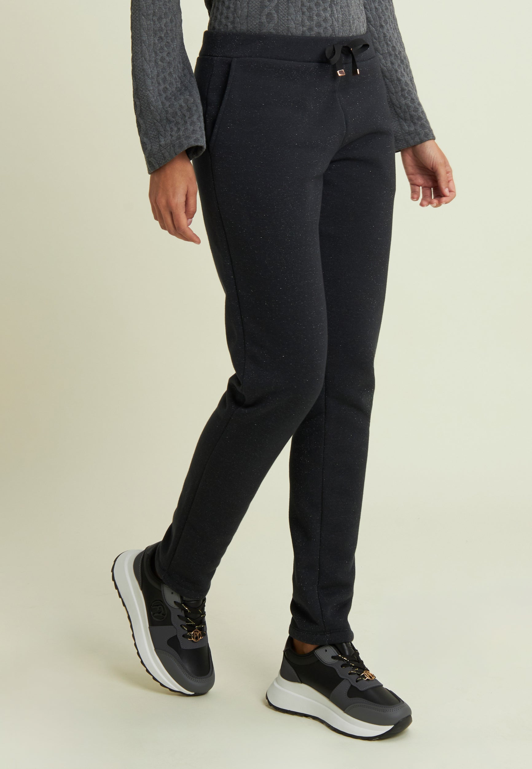 freddy-pantalon-femme-regular-m-lang-lurex-jogger-chic image 1