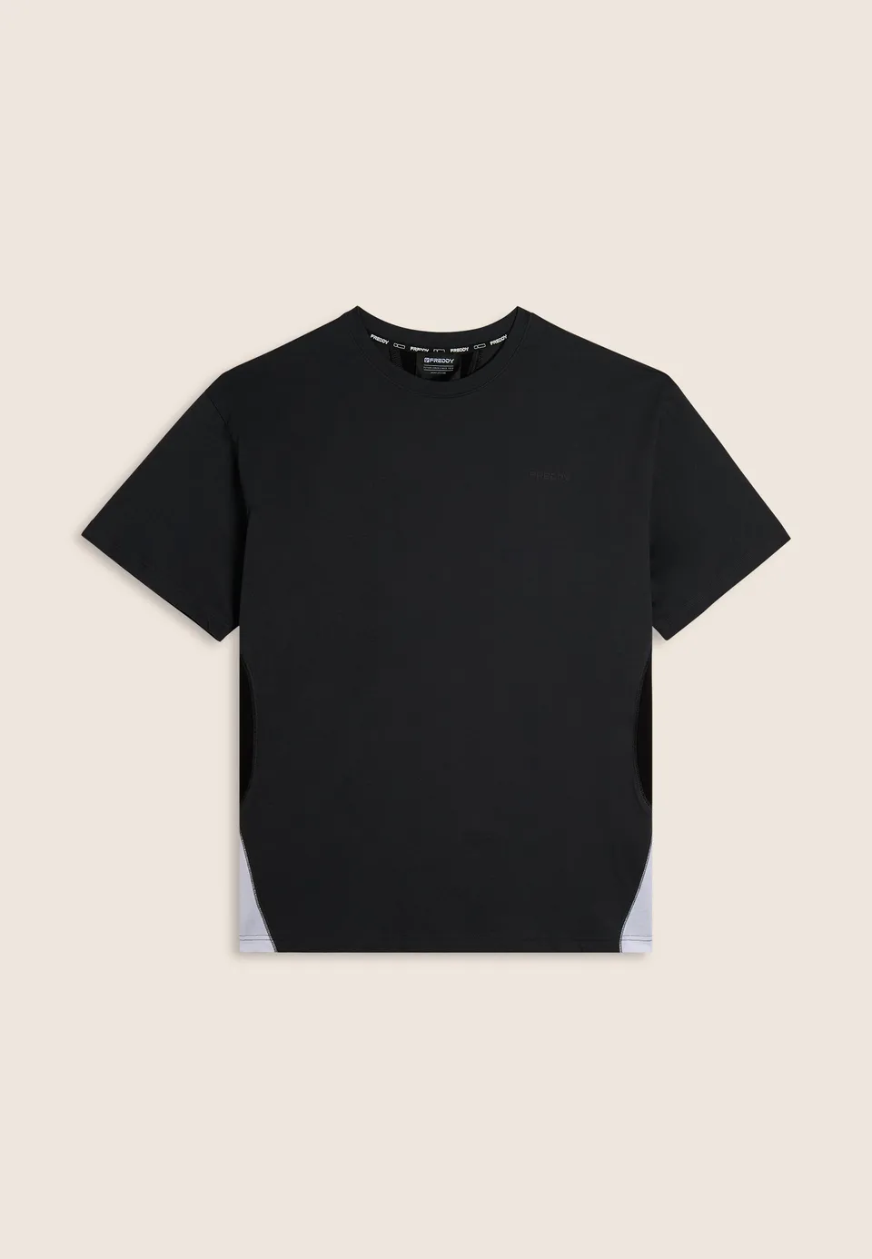 freddy-t-shirt-regular-fit-jersey-coton-inserts-contraste image 1