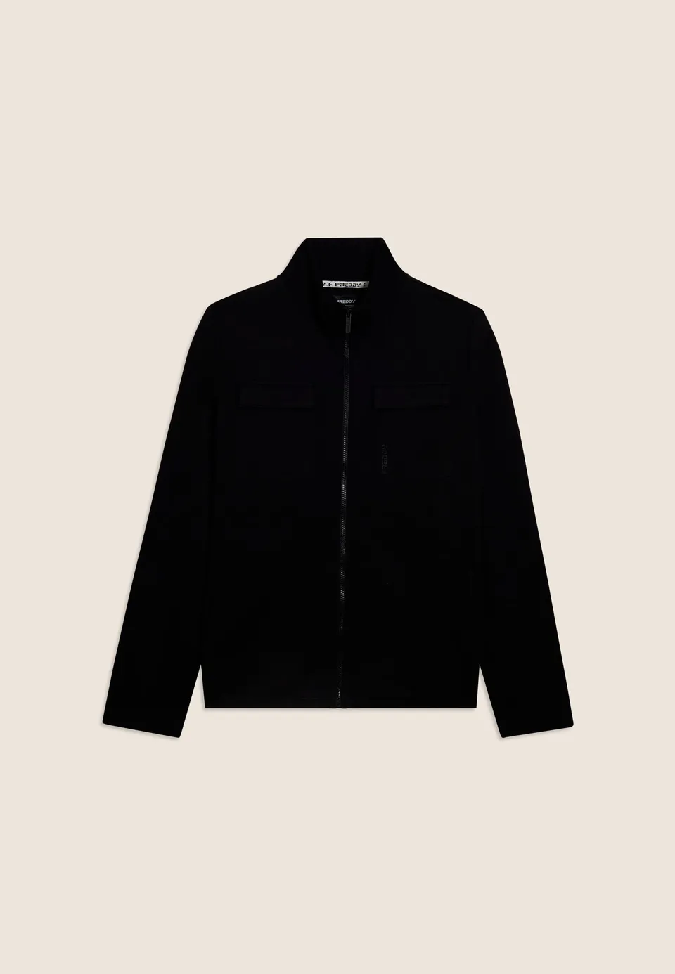 freddy-felpa-full-zip-homme-col-haut-viscose-stretch image 1