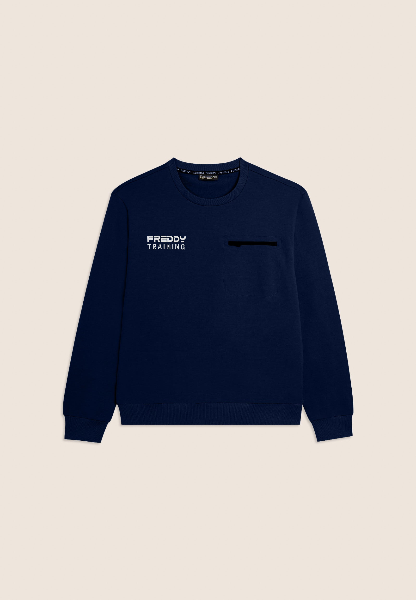 freddy-sweat-homme-col-rond-baby-french-terry-poche-zip image 5