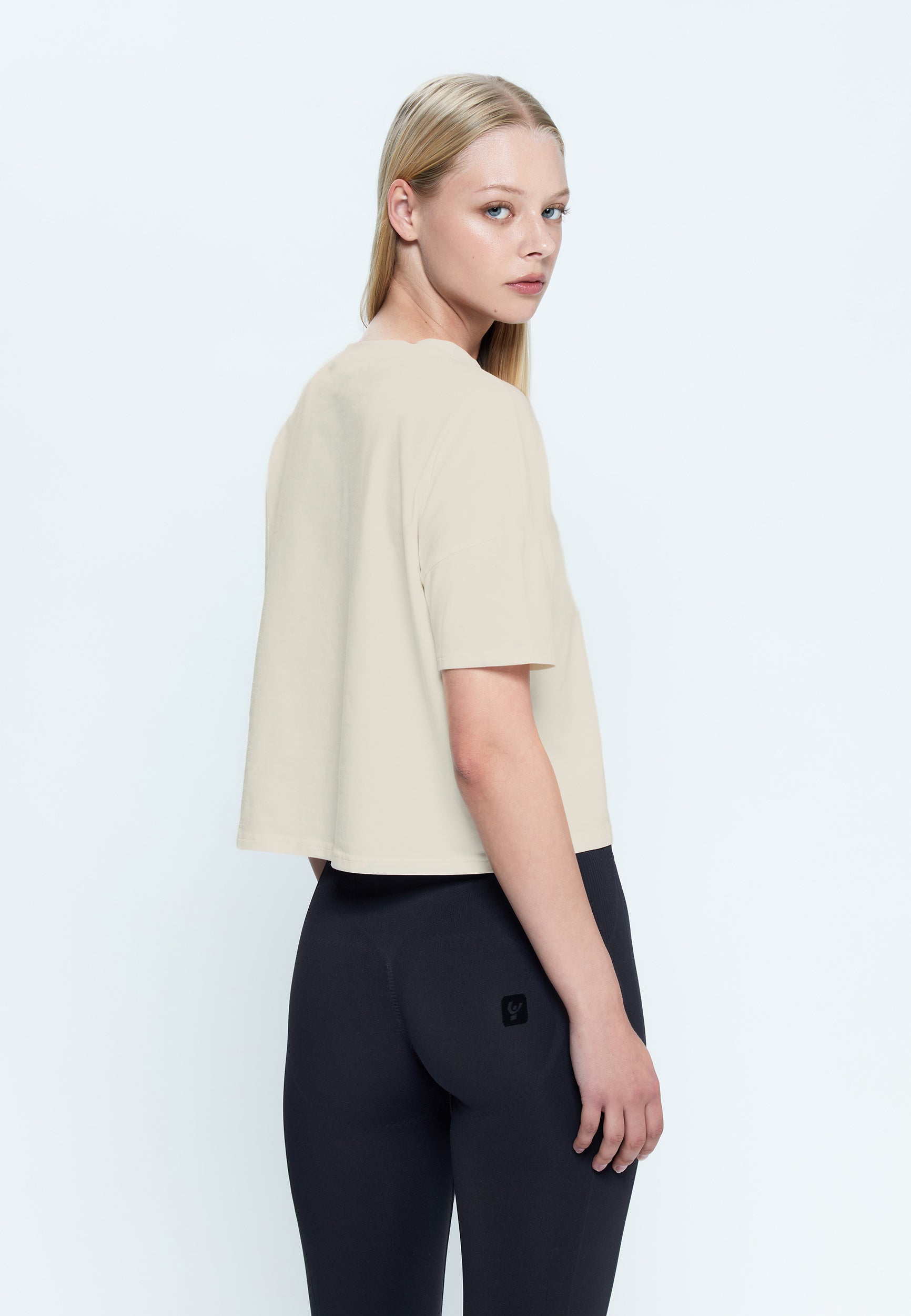 freddy-elite-t-shirt-femme-cropped-jersey-coton-logo-elite image 3