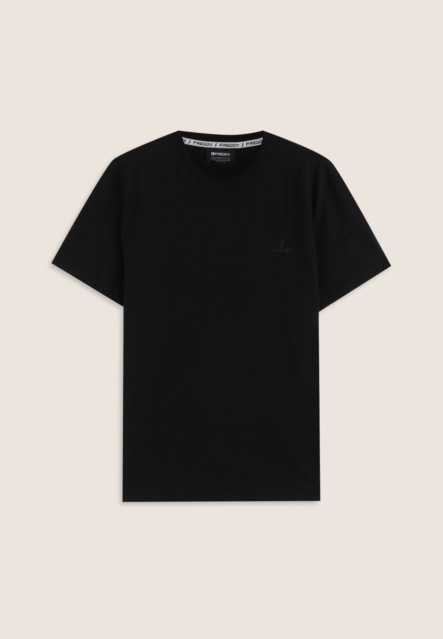 freddy-t-shirt-regular-coton-col-rond-logo-ton-sur-ton image 8