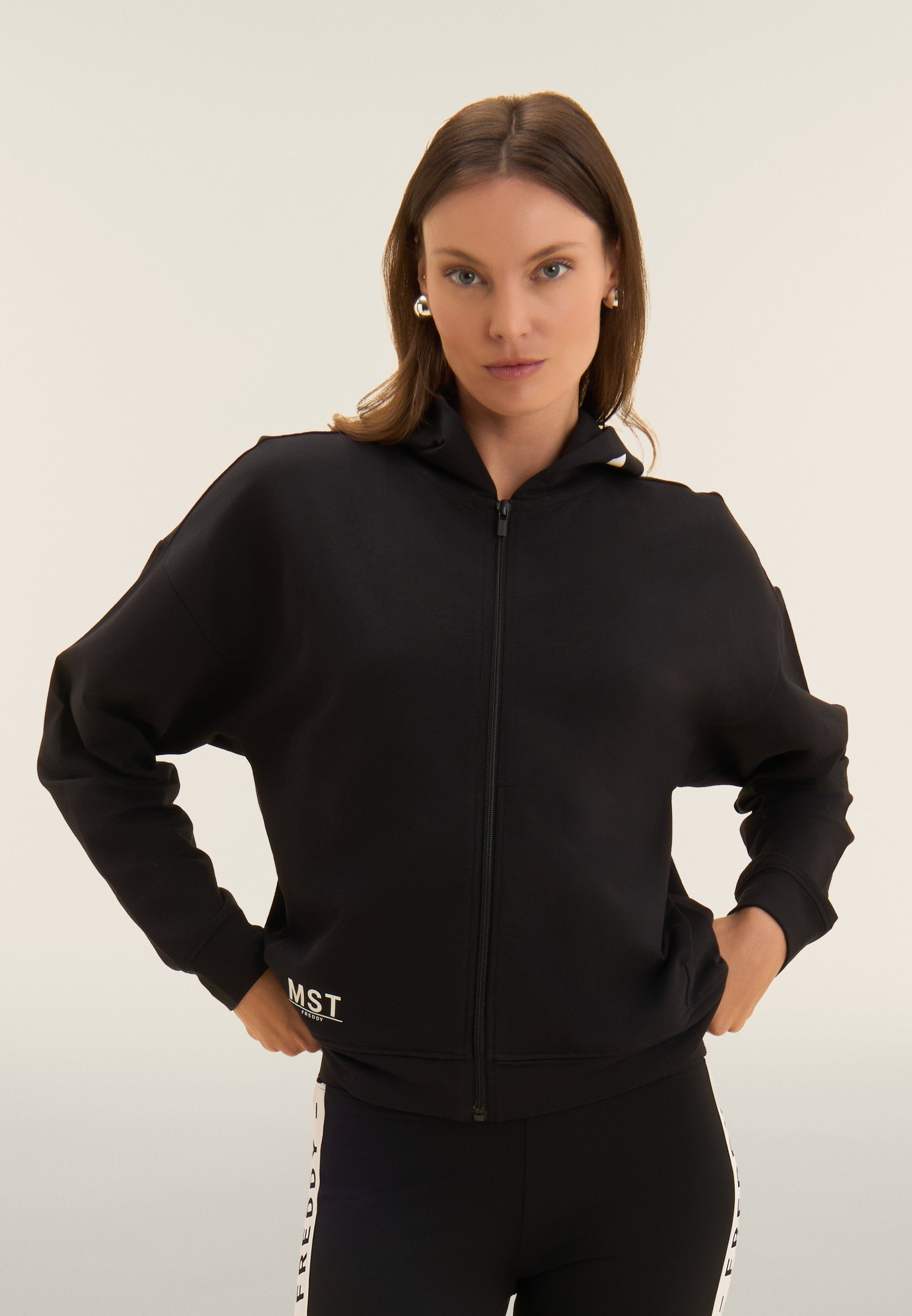 freddy-sweat-cropped-capuche-zip-imprim-mst image 1