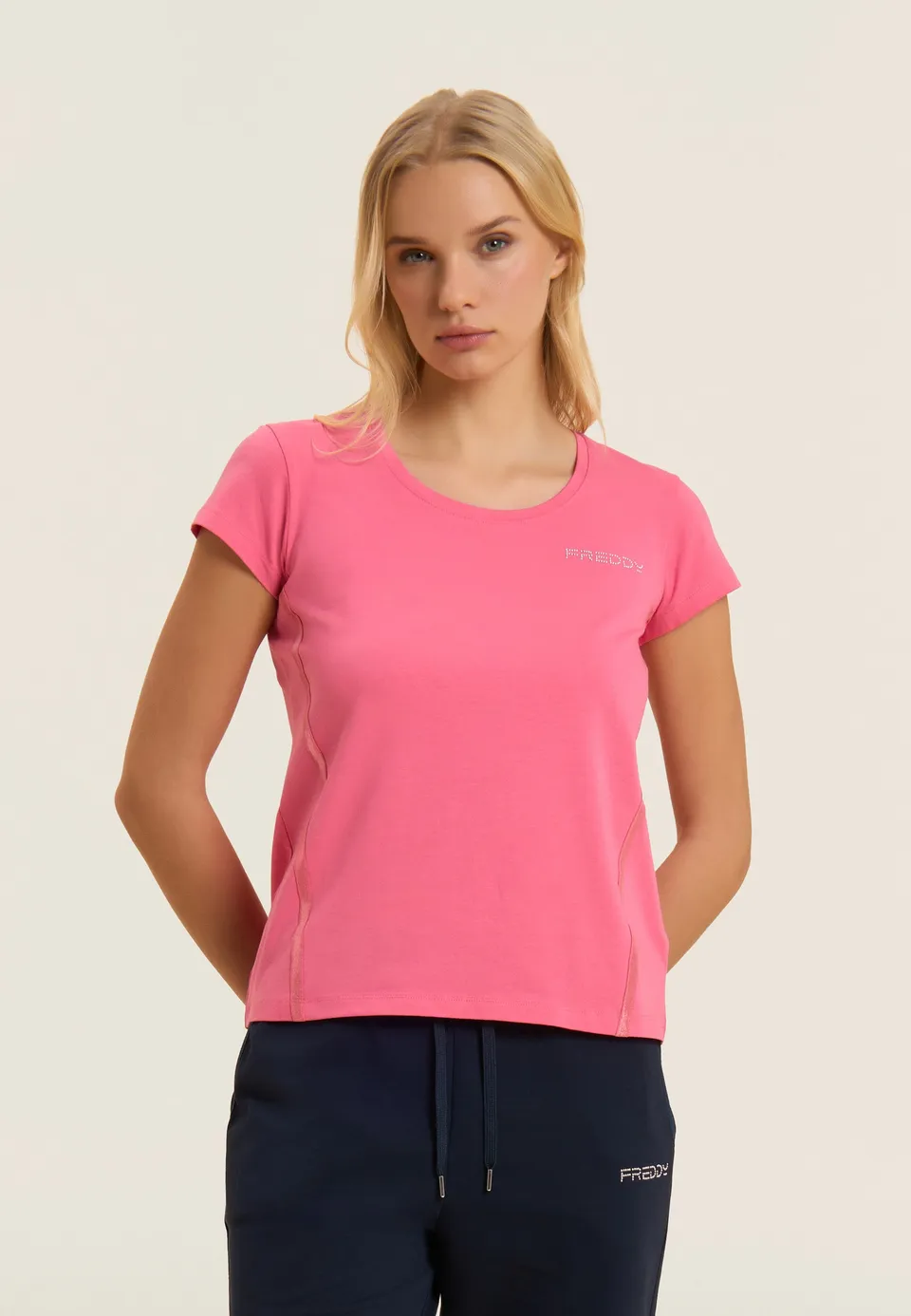 freddy-t-shirt-logo-perles-inserts-lastiques-manches-courtes image 1