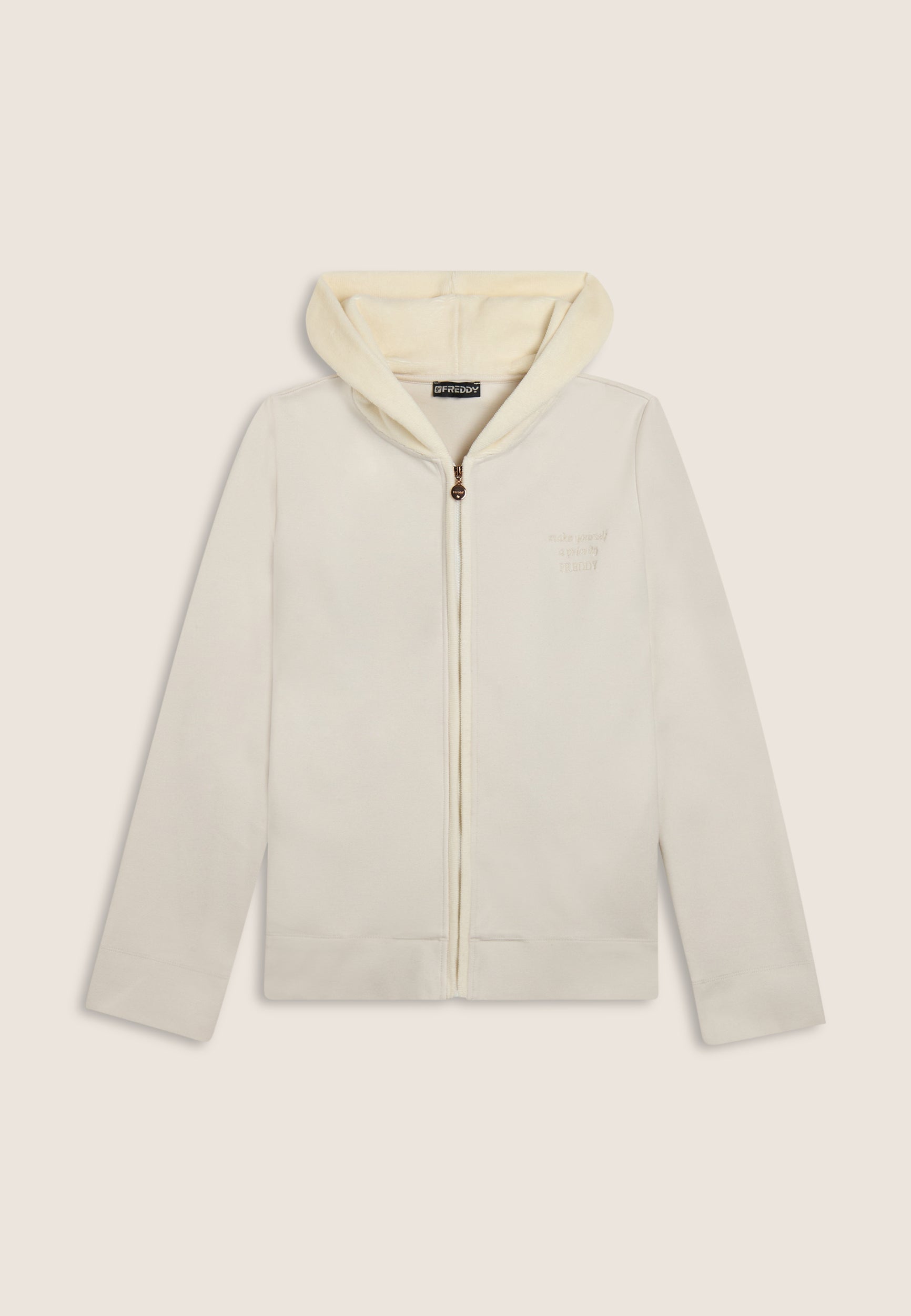 freddy-felpa-sweat-capuche-chenille-ray-e-viscose-full-zip image 5