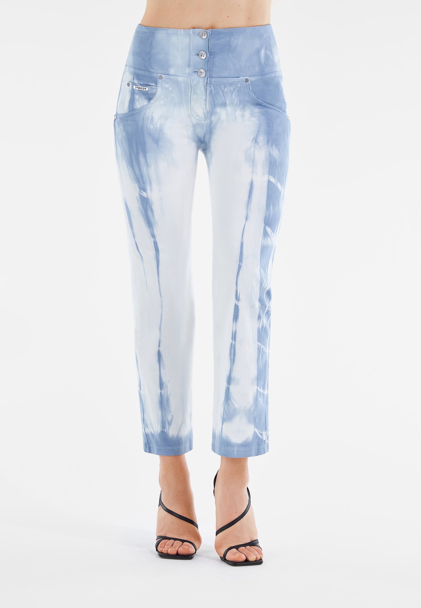 freddy-wr-up-pantalon-push-up-cropped-wide-gabardine-tie-dye image 7