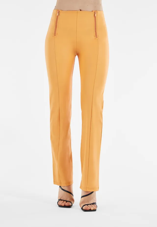 freddy-pantalon-wr-up-similpelle-wide-leg-taille-haute-double-zip image 1
