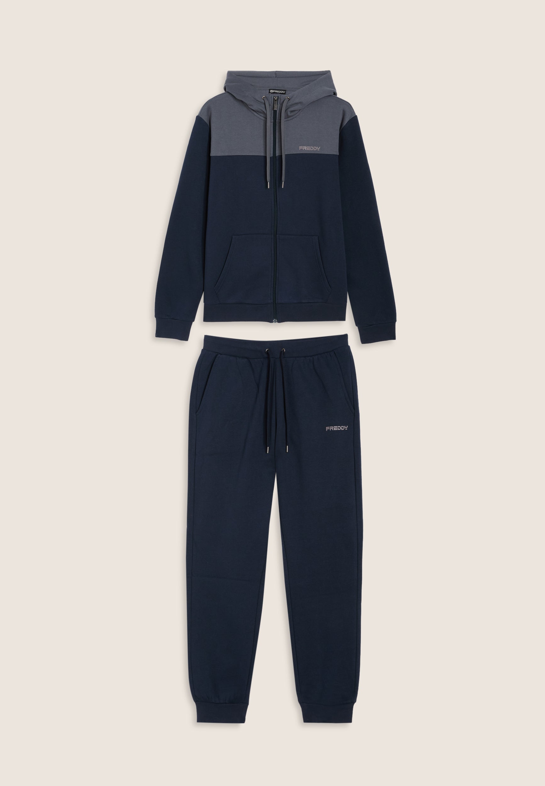 freddy-surv-tement-homme-colour-block-capuche-full-zip image 1