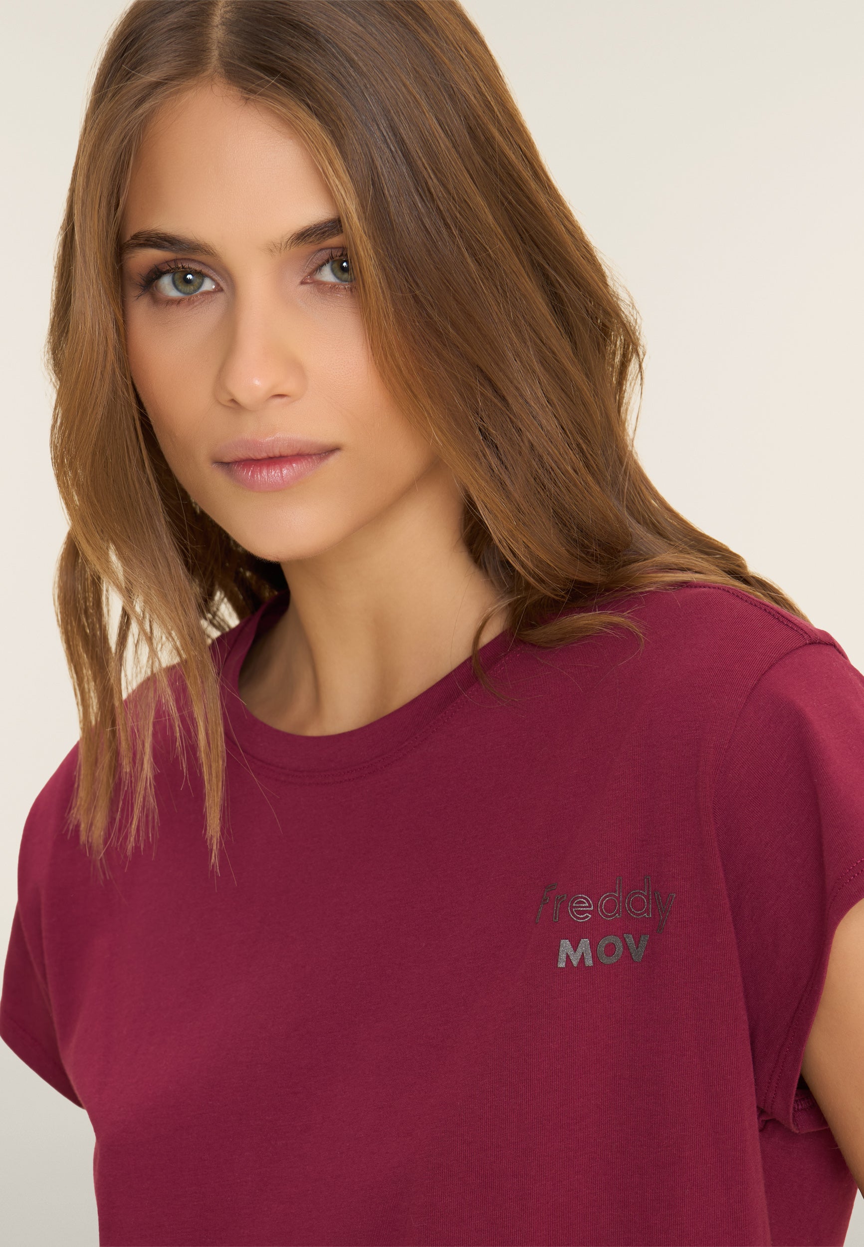 freddy-t-shirt-femme-regular-fit-manches-ailettes-coton image 4