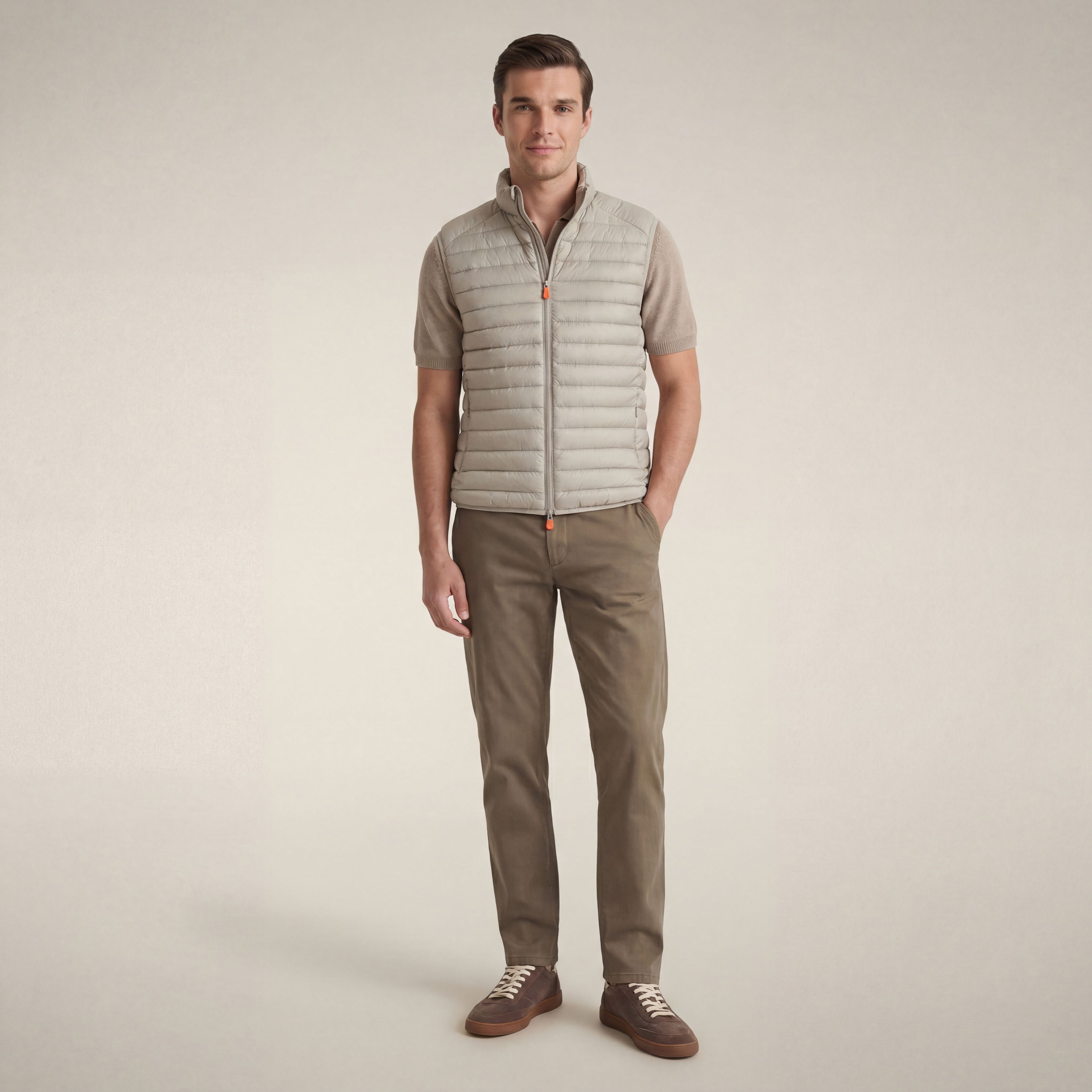 save-the-duck-adam-gilet-homme-beige-clair image 1