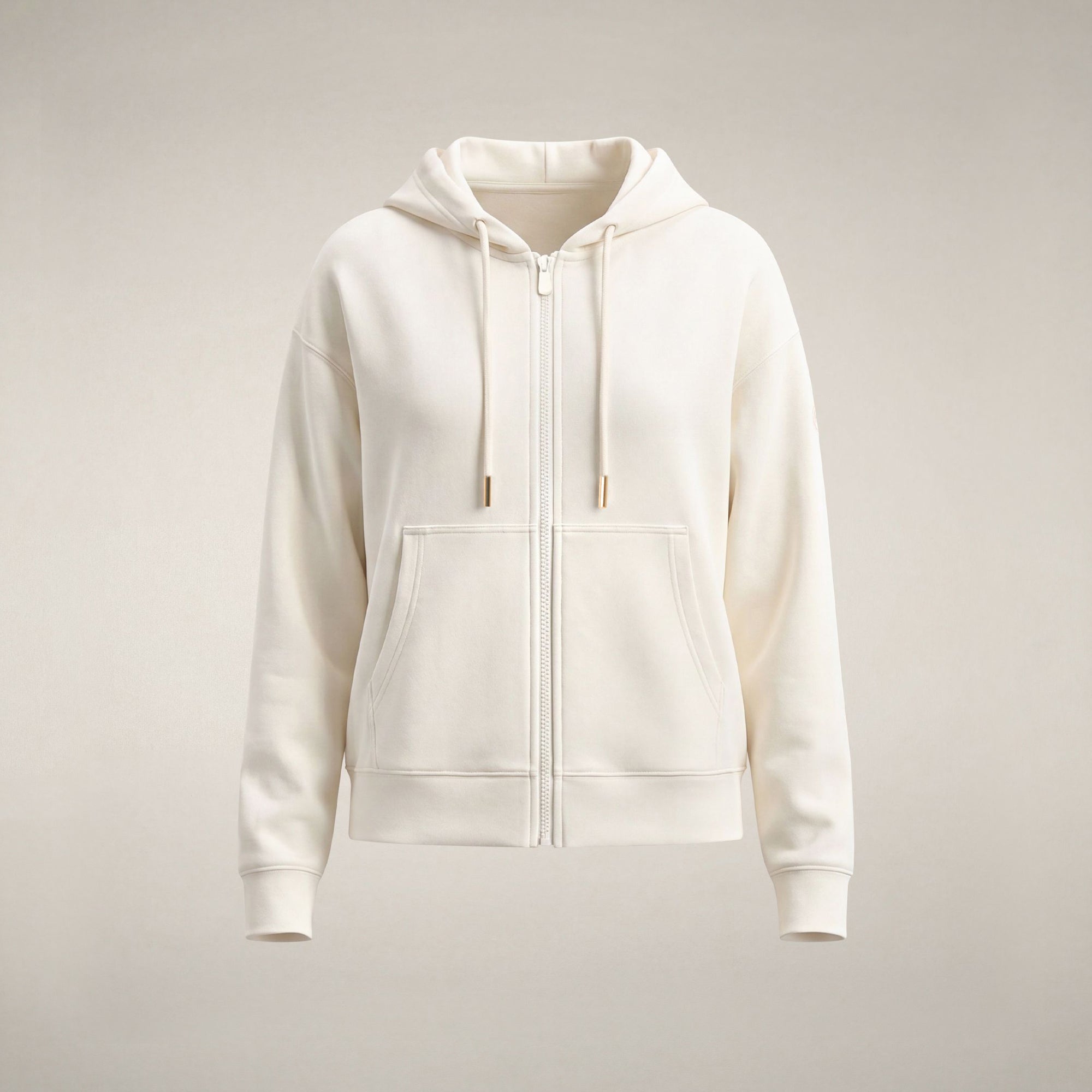 save-the-duck-kiku-sweat-femme-capuche-zipp-blanc-nuage image 3