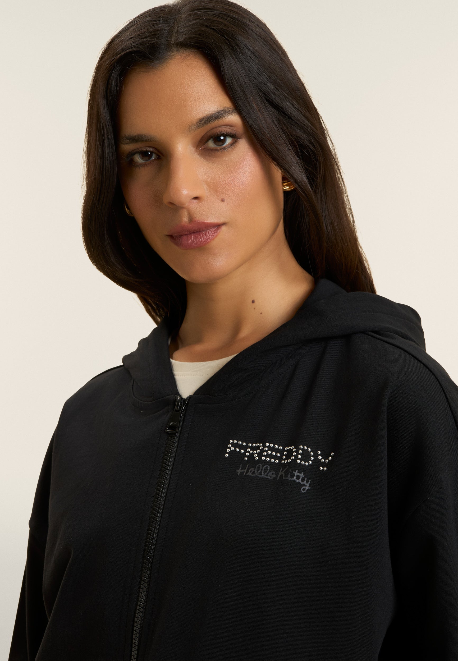 freddy-sweat-hello-kitty-capuche-zip-french-terry-femme image 4