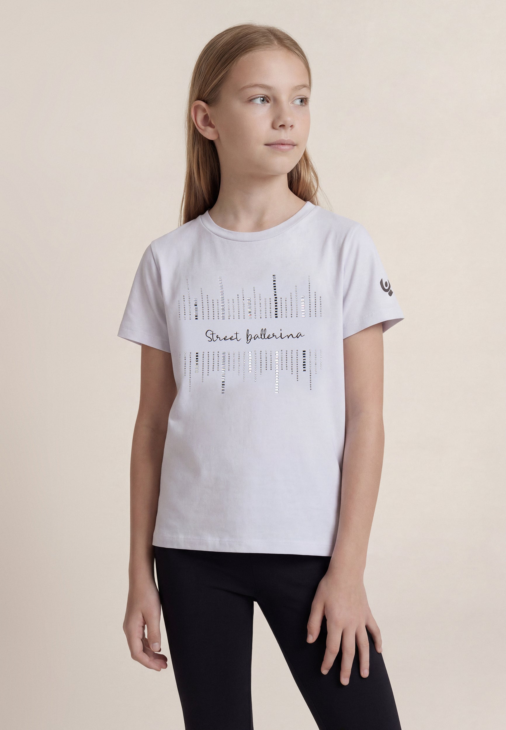 freddy-t-shirt-fille-street-ballerina-strass-jersey image 1