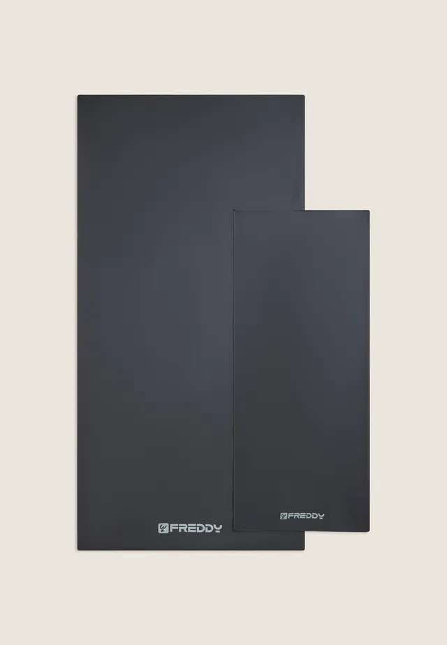 freddy-set-2-serviettes-microfibre-anthracite-70x140-40x100 image 1