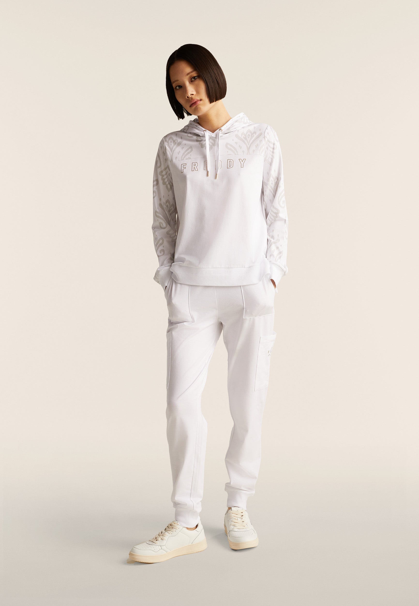 freddy-pantalon-sport-bande-taille-florale-training-femme image 1