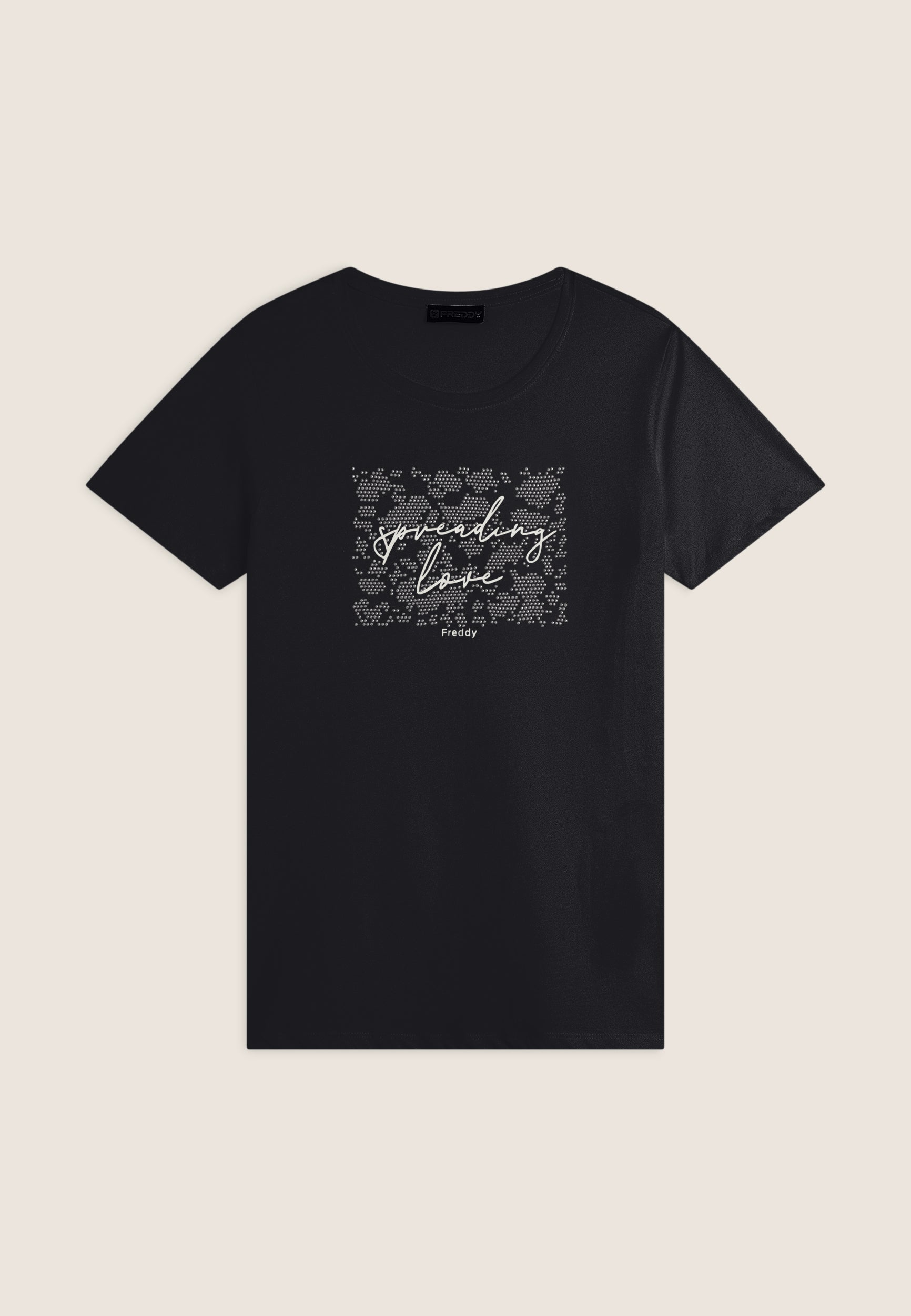 freddy-t-shirt-femme-strass-t-shirt-comfort-fit-coton-pima image 5