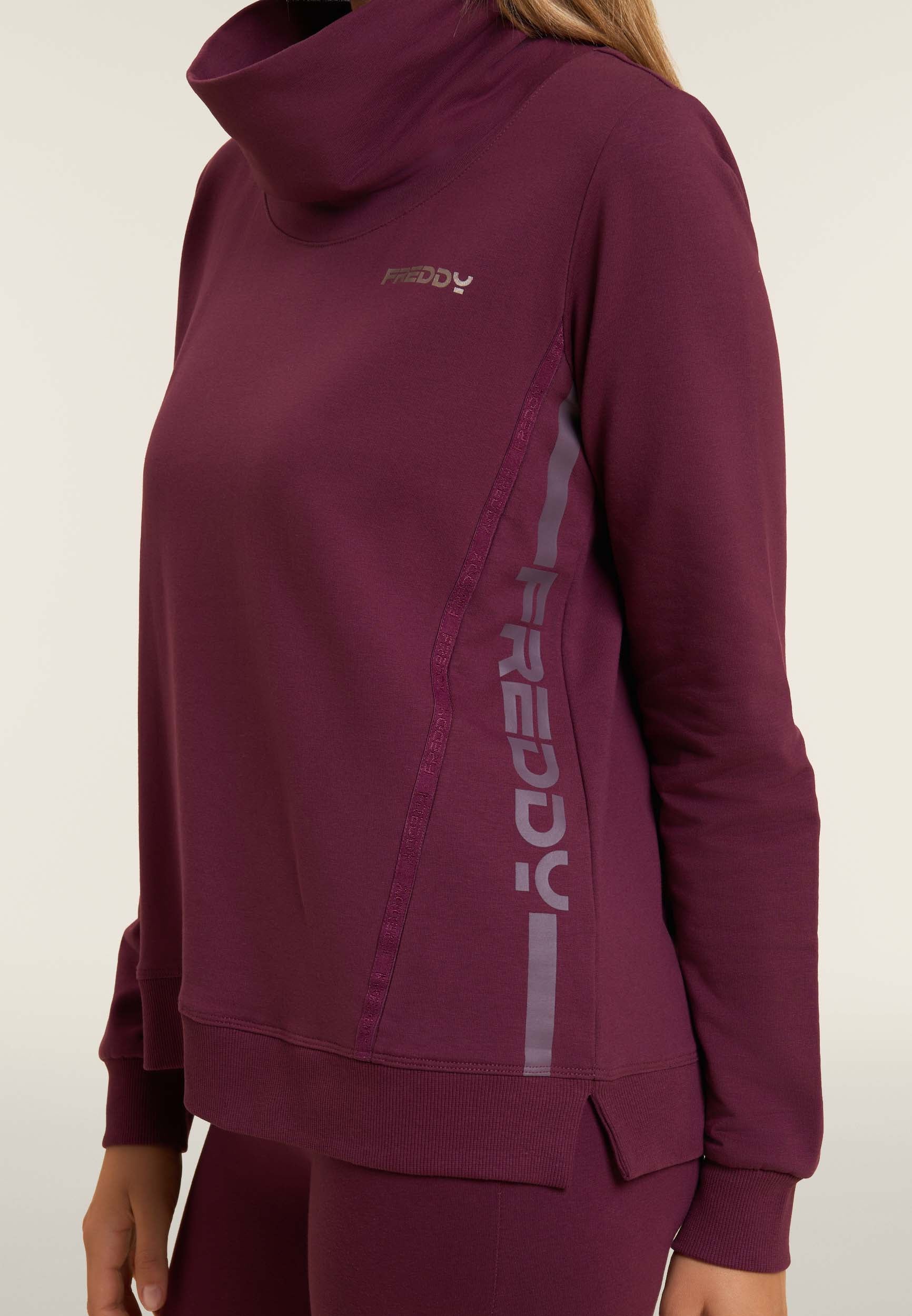 freddy-sweat-femme-graphique-coutures-obliques-col-haut image 2