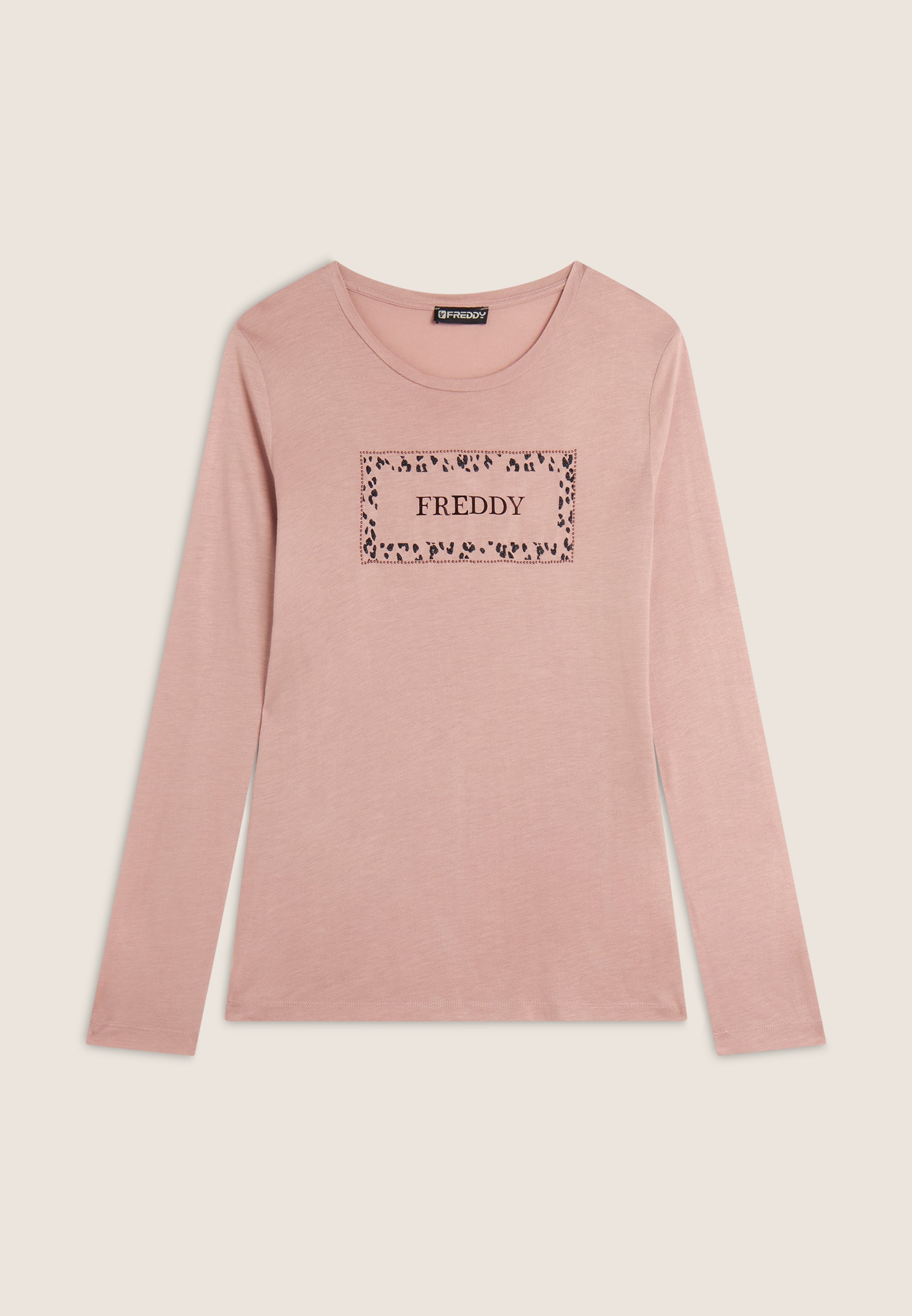 freddy-t-shirt-femme-manches-longues-animalier-or-rose image 5