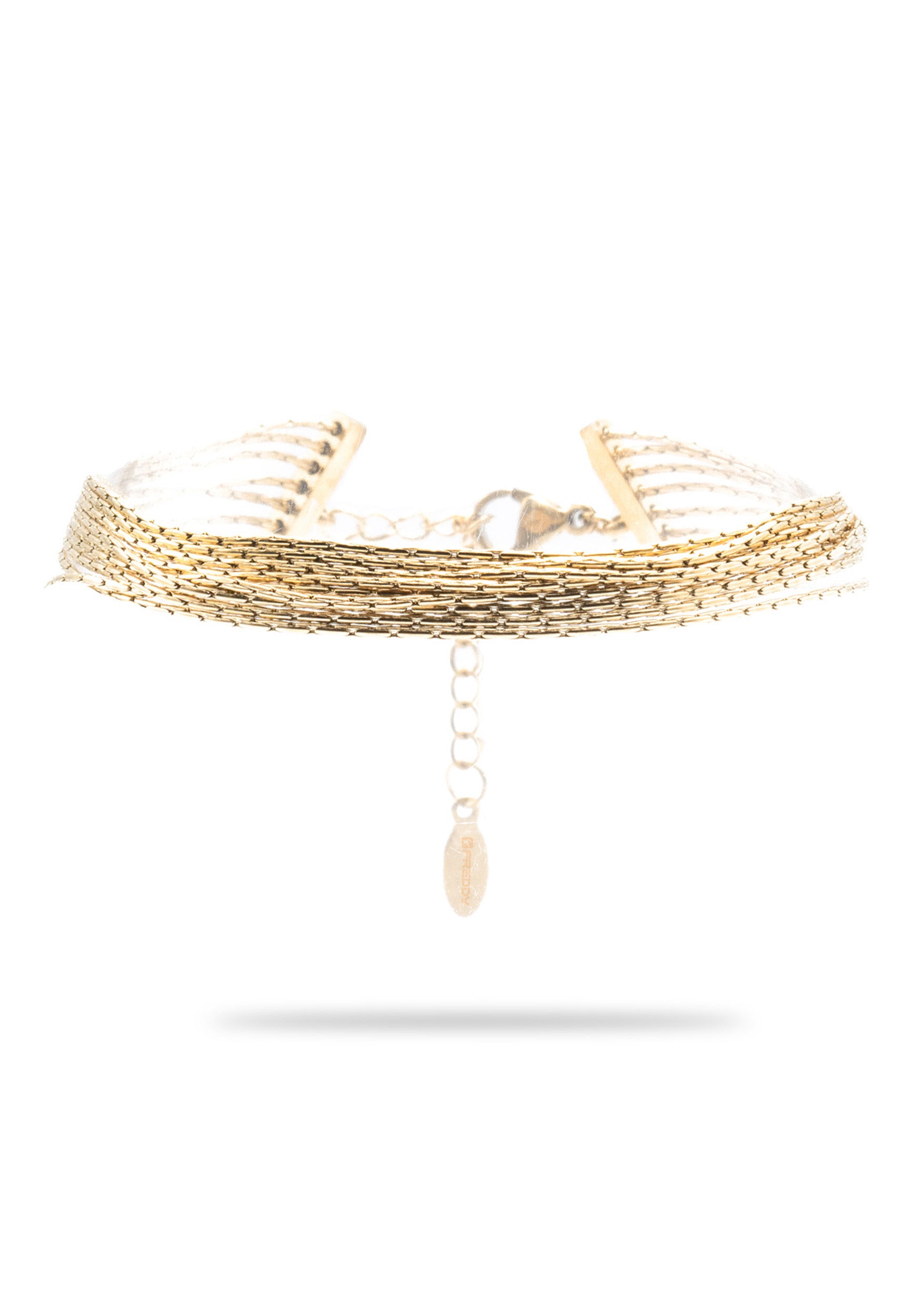 freddy-bracelet-multi-rangs-acier-dor-316l-maille-pi image 1