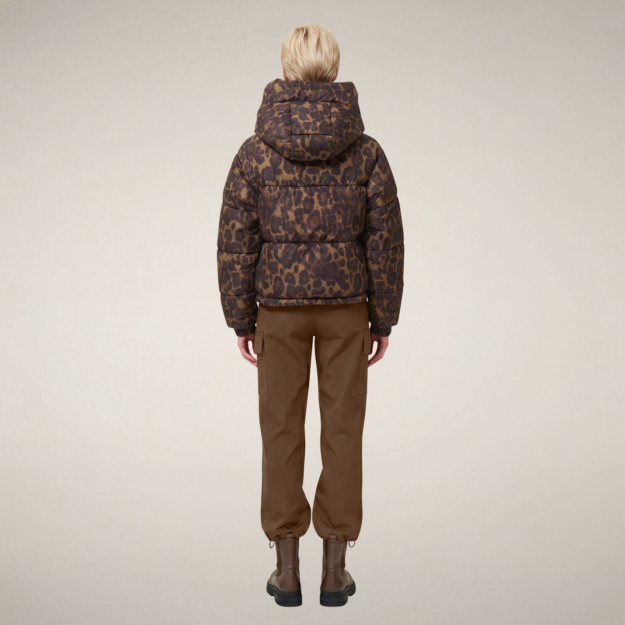 save-the-duck-rhiannon-doudoune-femme-l-opard-marron image 2