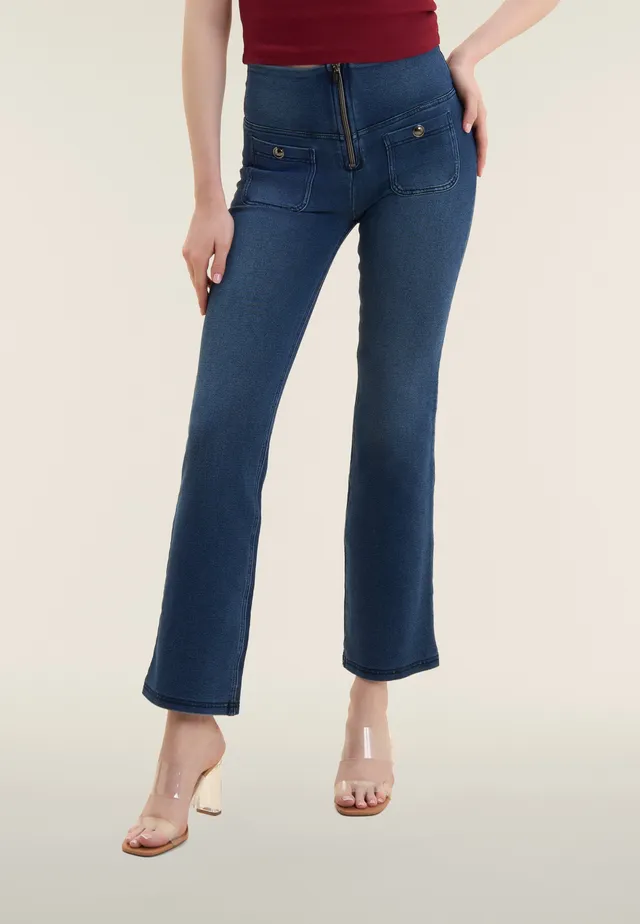 freddy-wr-up-pantalon-bootcut-denim-satin image 1