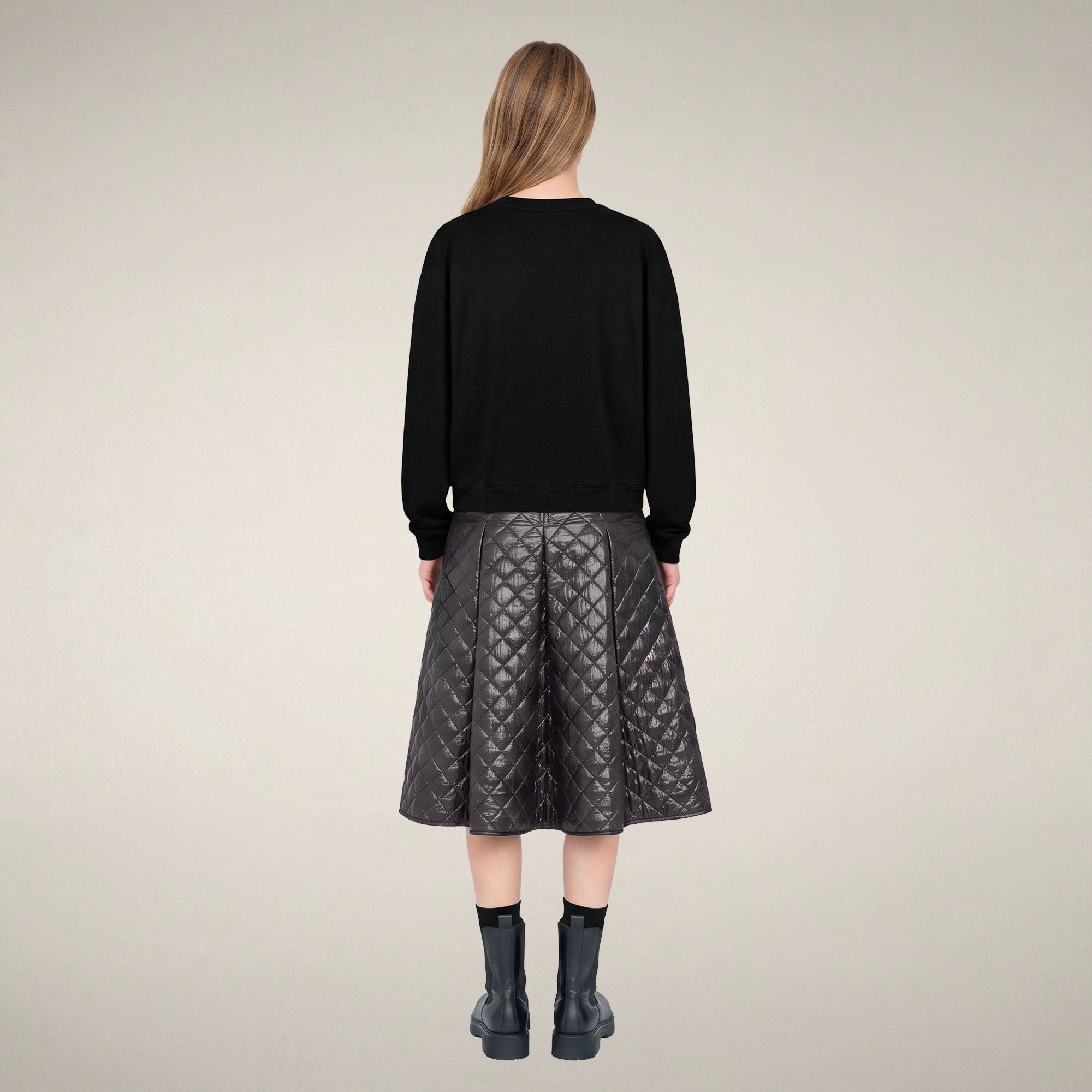 save-the-duck-akemi-sweat-col-rond-femme-noir image 2
