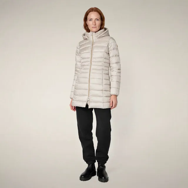 save-the-duck-reese-doudoune-longue-femme-beige-rainy image 1