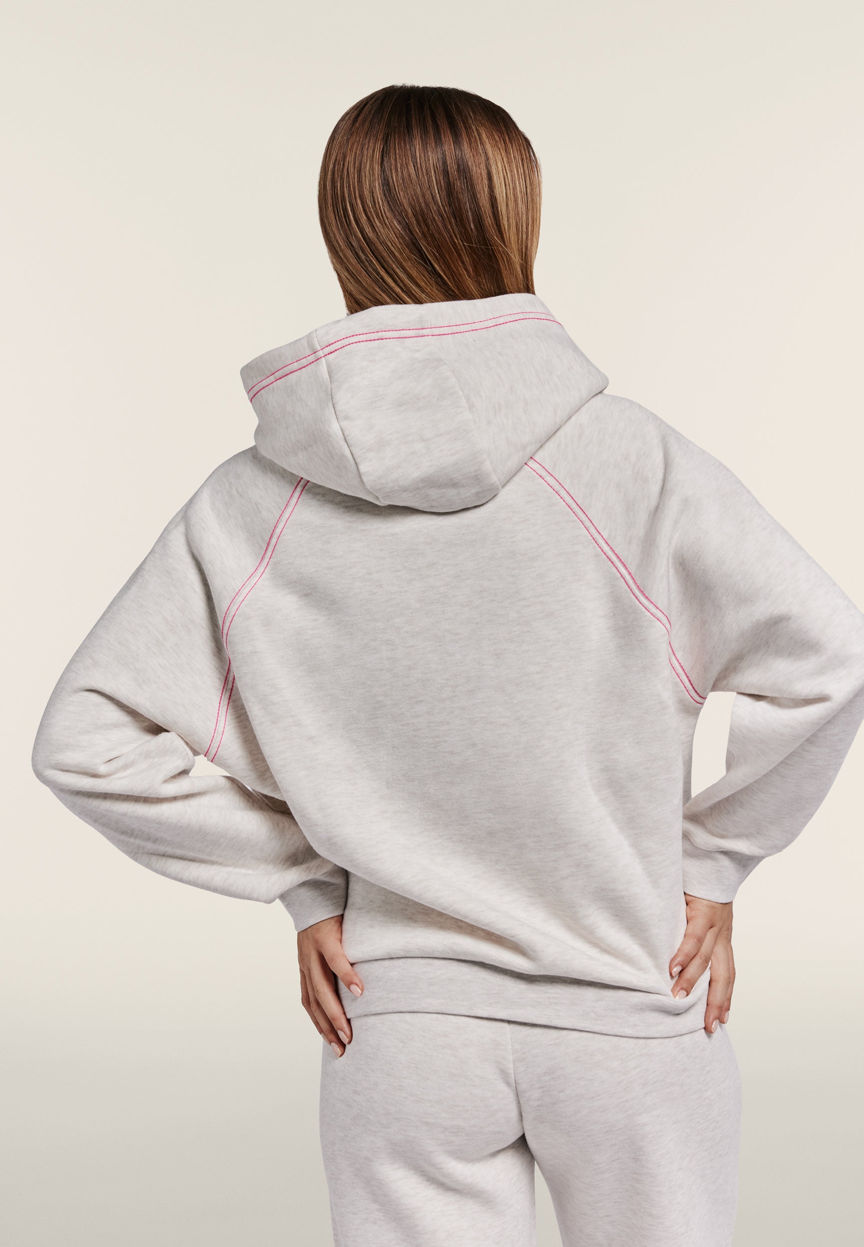 freddy-sweat-capuche-femme-comfort-m-lange-broderie-fluo image 3
