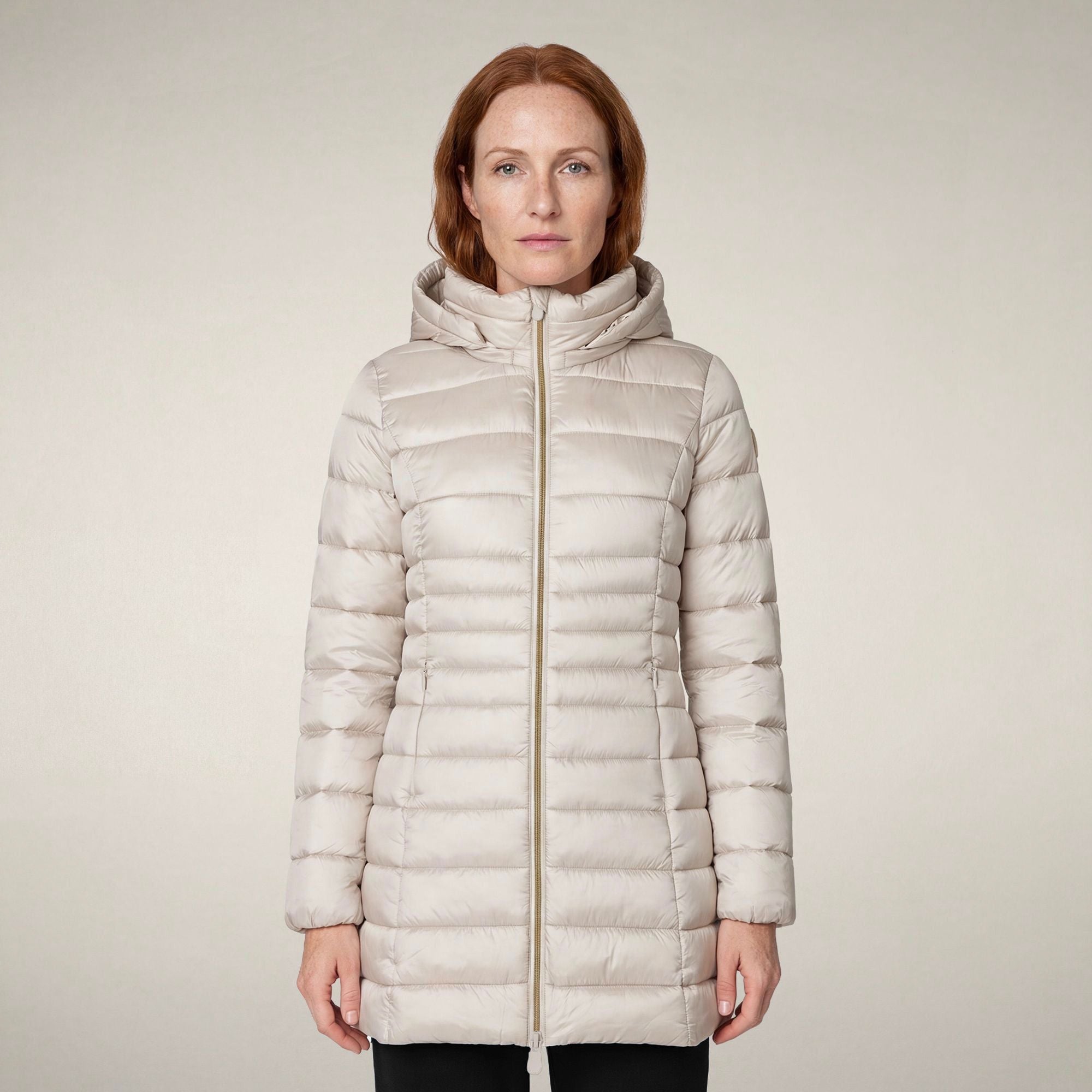 save-the-duck-reese-doudoune-longue-femme-beige-rainy image 5