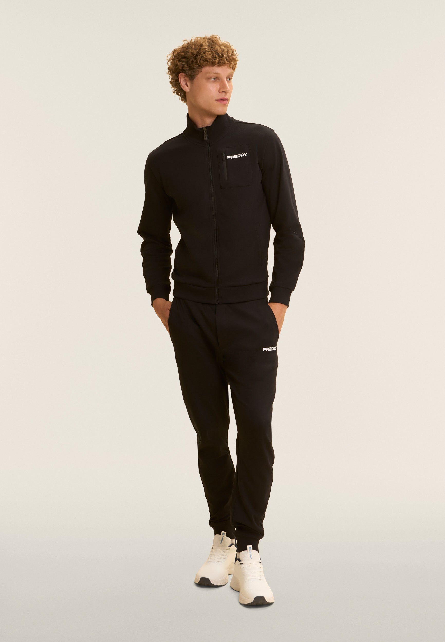 freddy-tuta-surv-tement-homme-zip-col-haut-coton-interlock image 1
