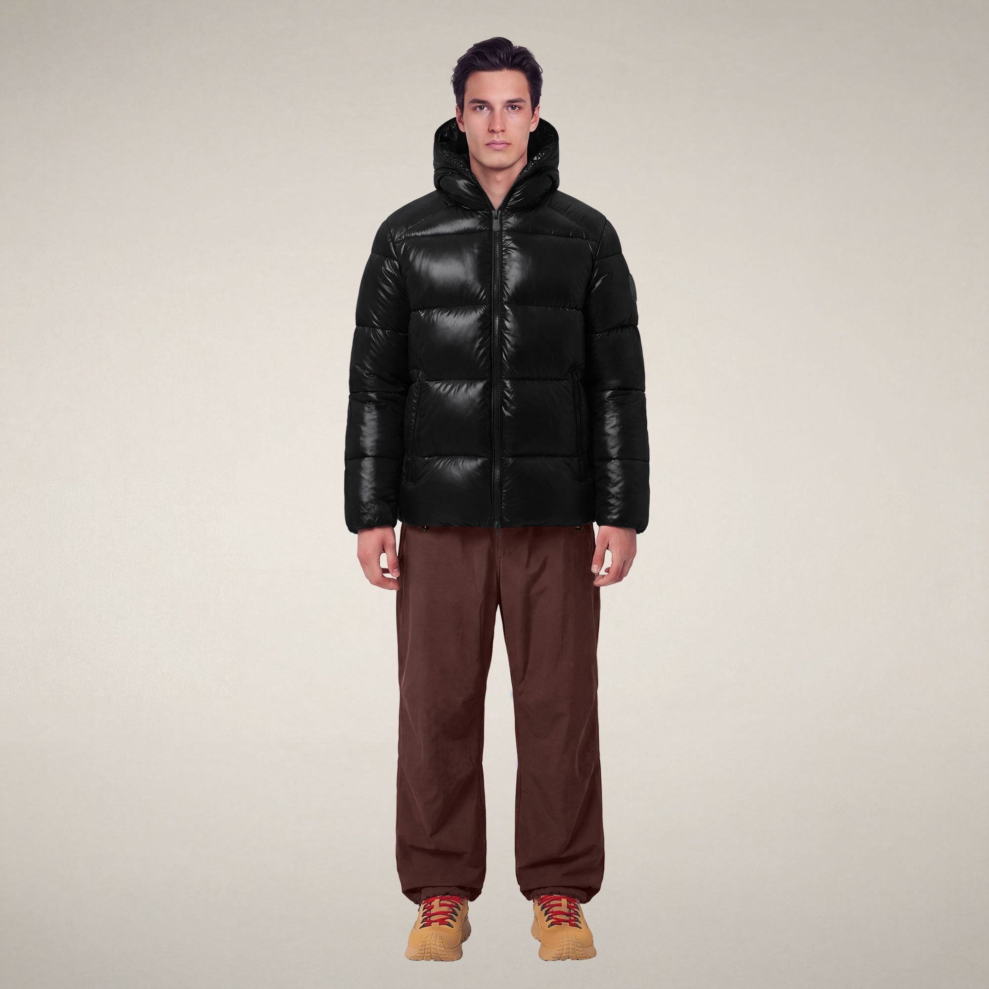 save-the-duck-edgard-doudoune-homme-noire-laquee image 1