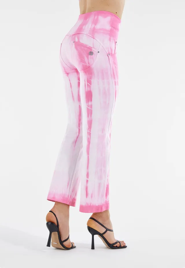 freddy-wr-up-pantalon-push-up-cropped-wide-gabardine-tie-dye image 1
