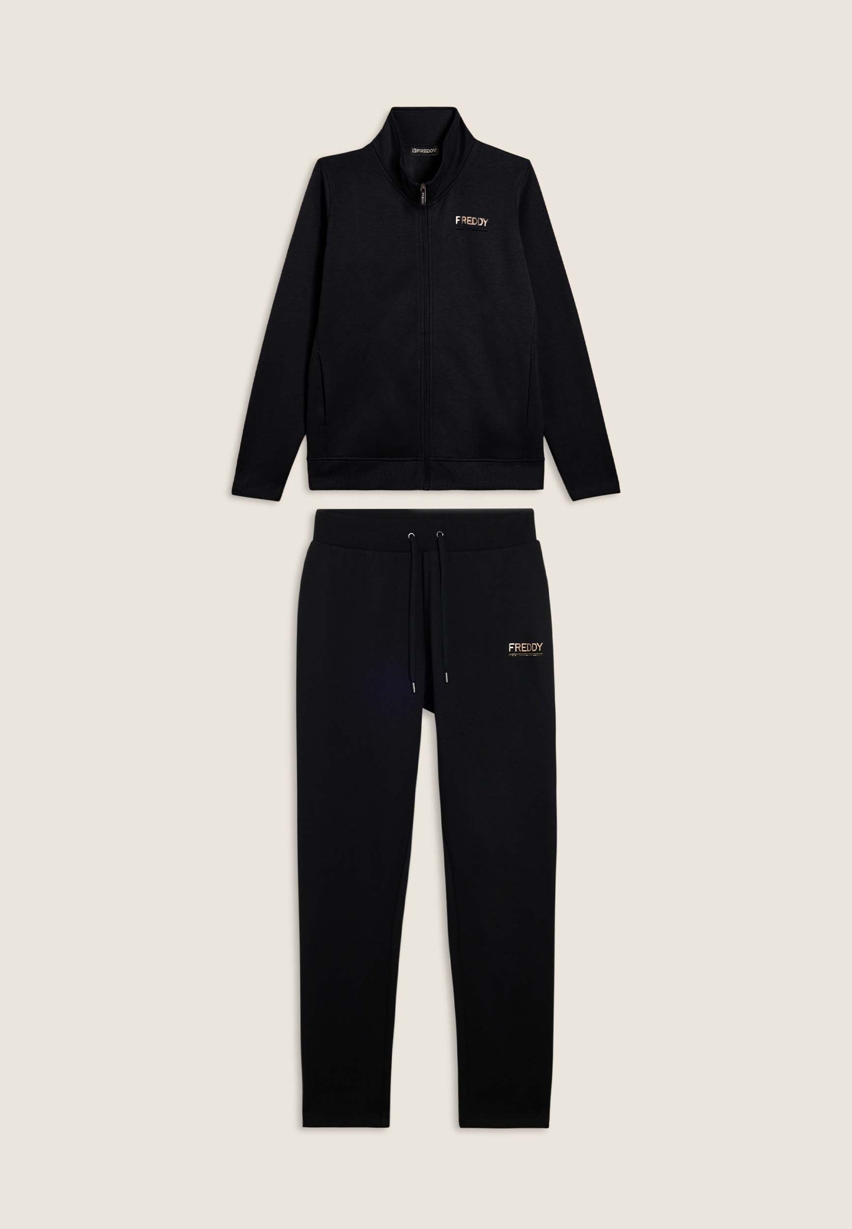freddy-ensemble-tuta-regular-fit-col-haut-strass-full-zip image 7