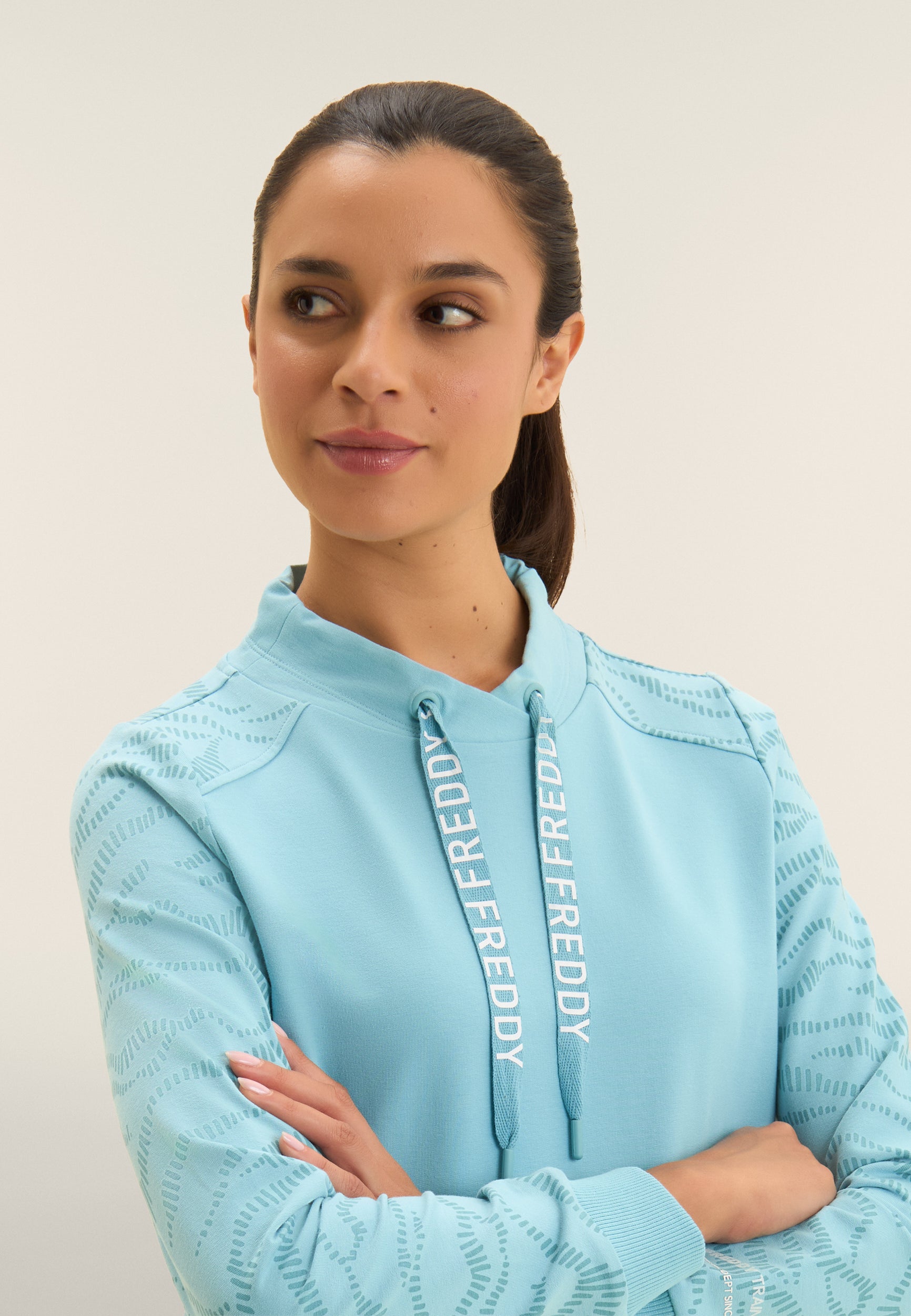 freddy-felpa-croix-sweat-col-crois-motif-graphique-ondul image 4