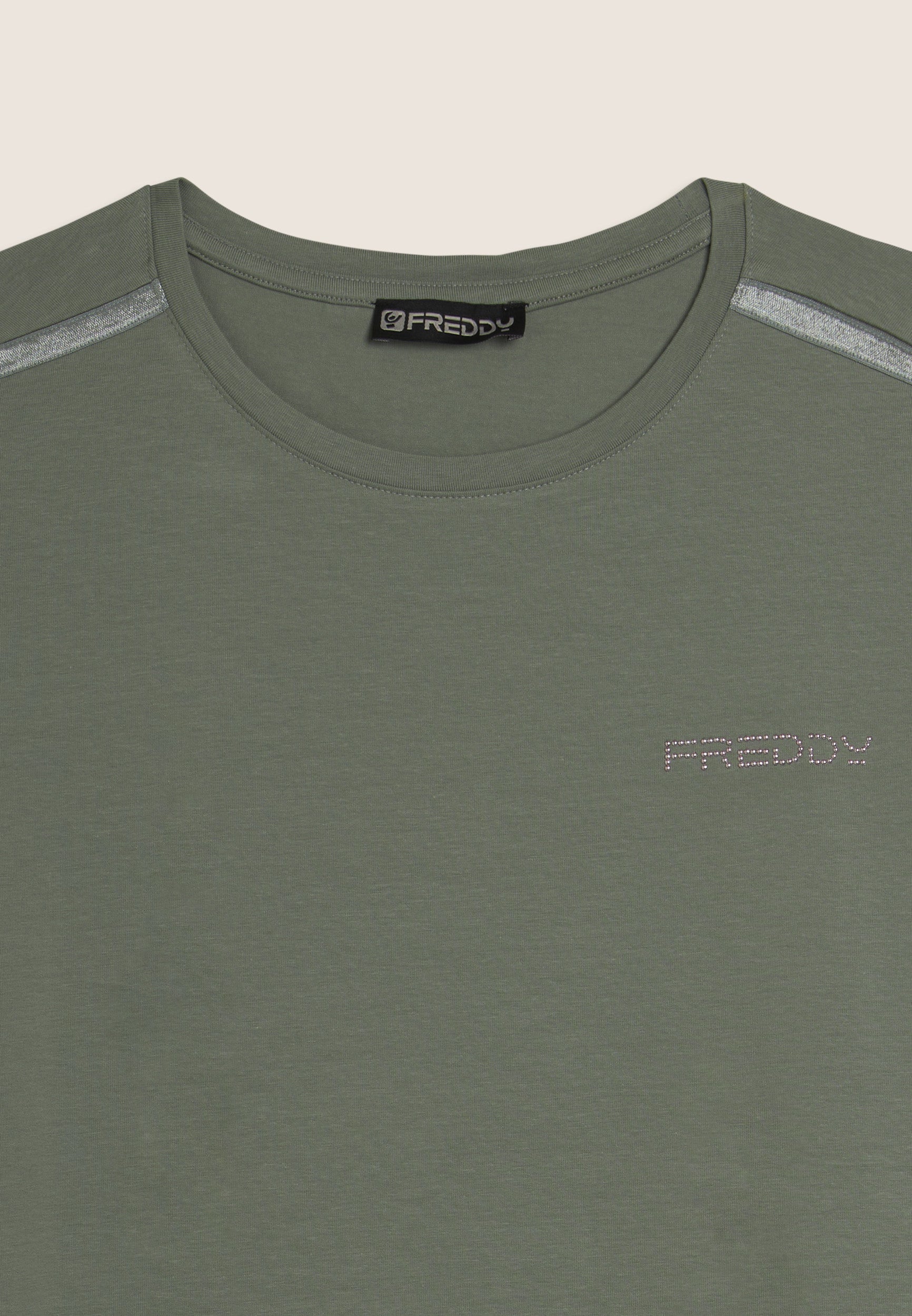 freddy-robe-regular-mi-longue-jersey-coton-logo-perles image 8