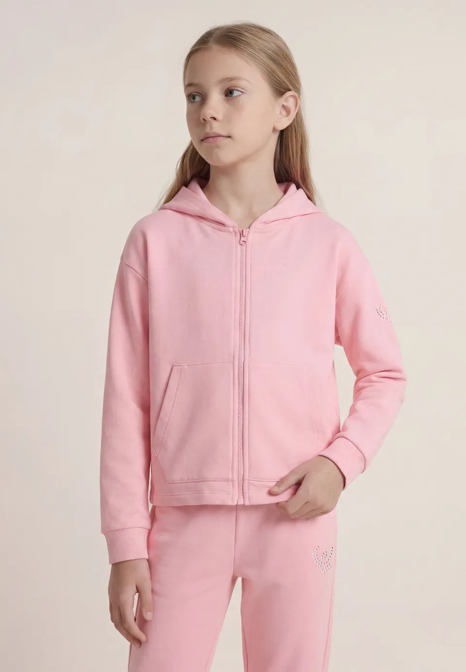 freddy-sweat-cropped-zip-capuche-fille-french-terry image 1
