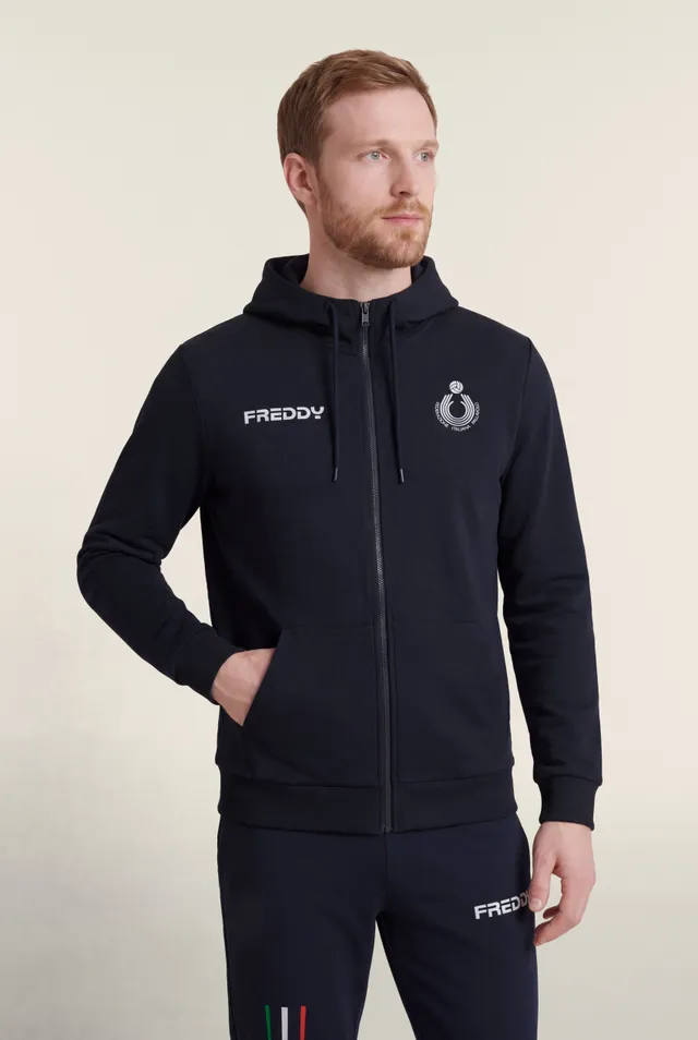 freddy-felpa-uomo-fipav-beach-volley-sweat-homme-zipp-capuche image 1