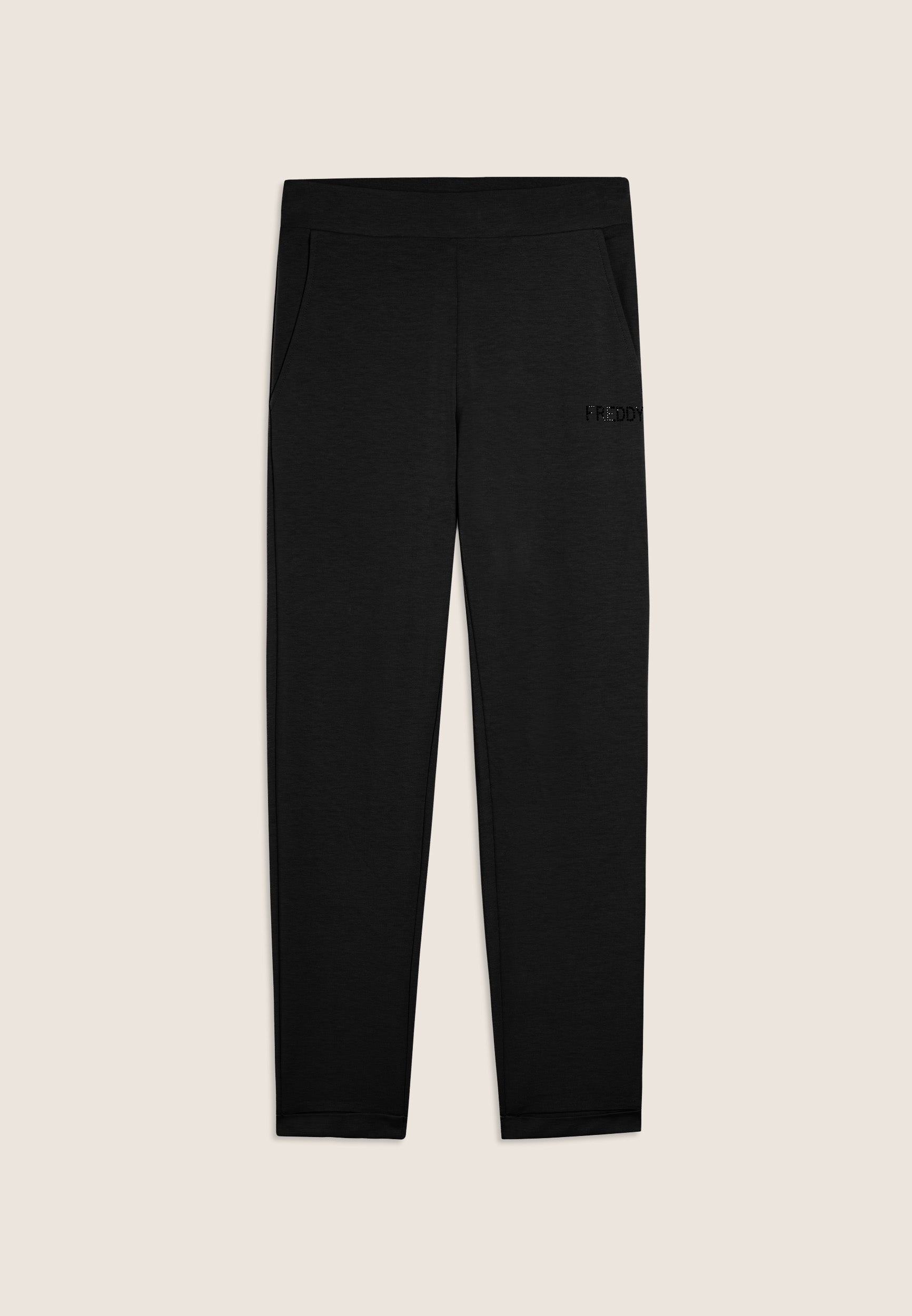 freddy-pantalon-sport-cropped-revers-et-strass-freddy image 6