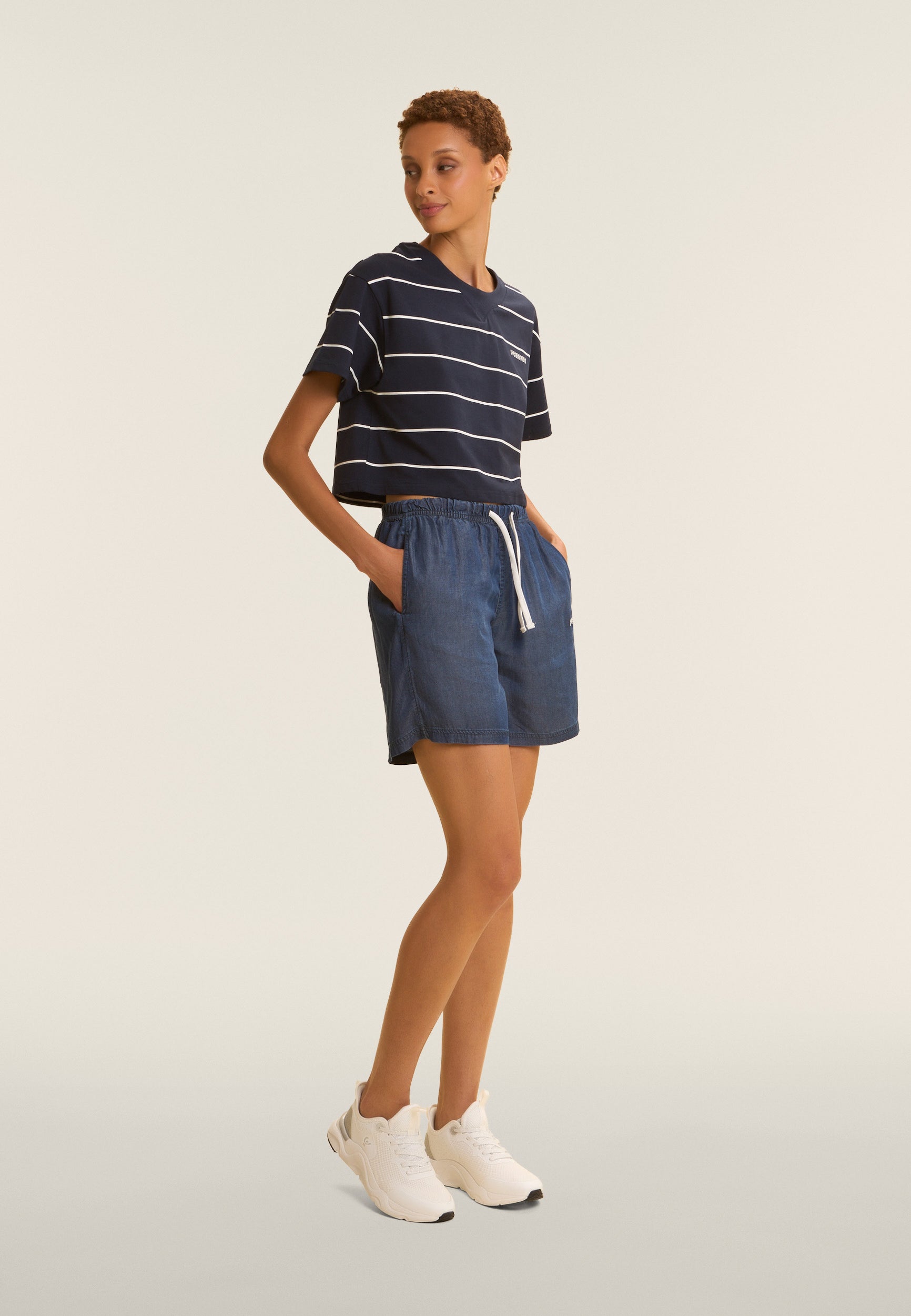 freddy-short-chambray-regular-mi-cuisse-cordon-contrast image 2