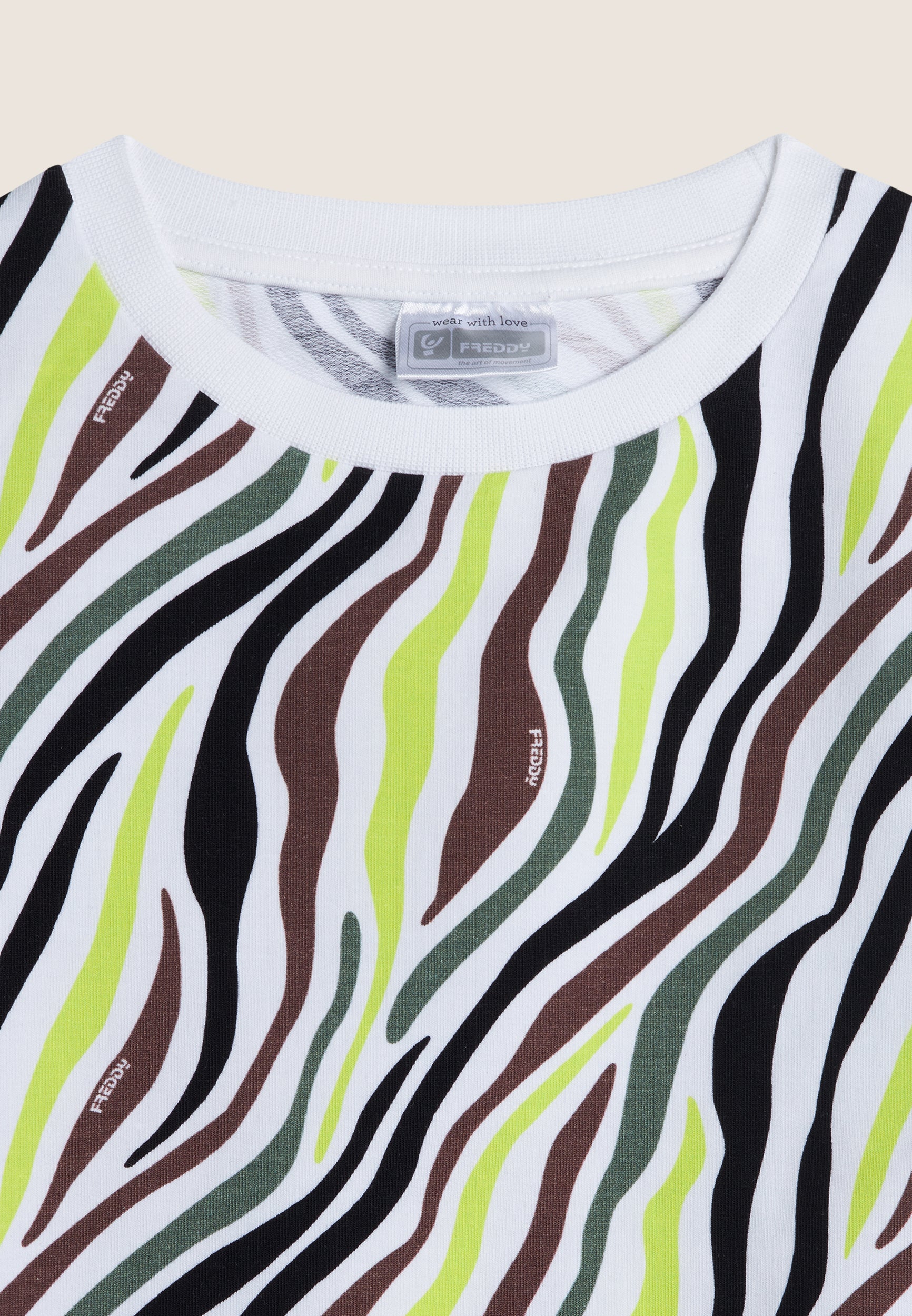 freddy-sweat-col-rond-court-fille-imprim-multicolore image 3