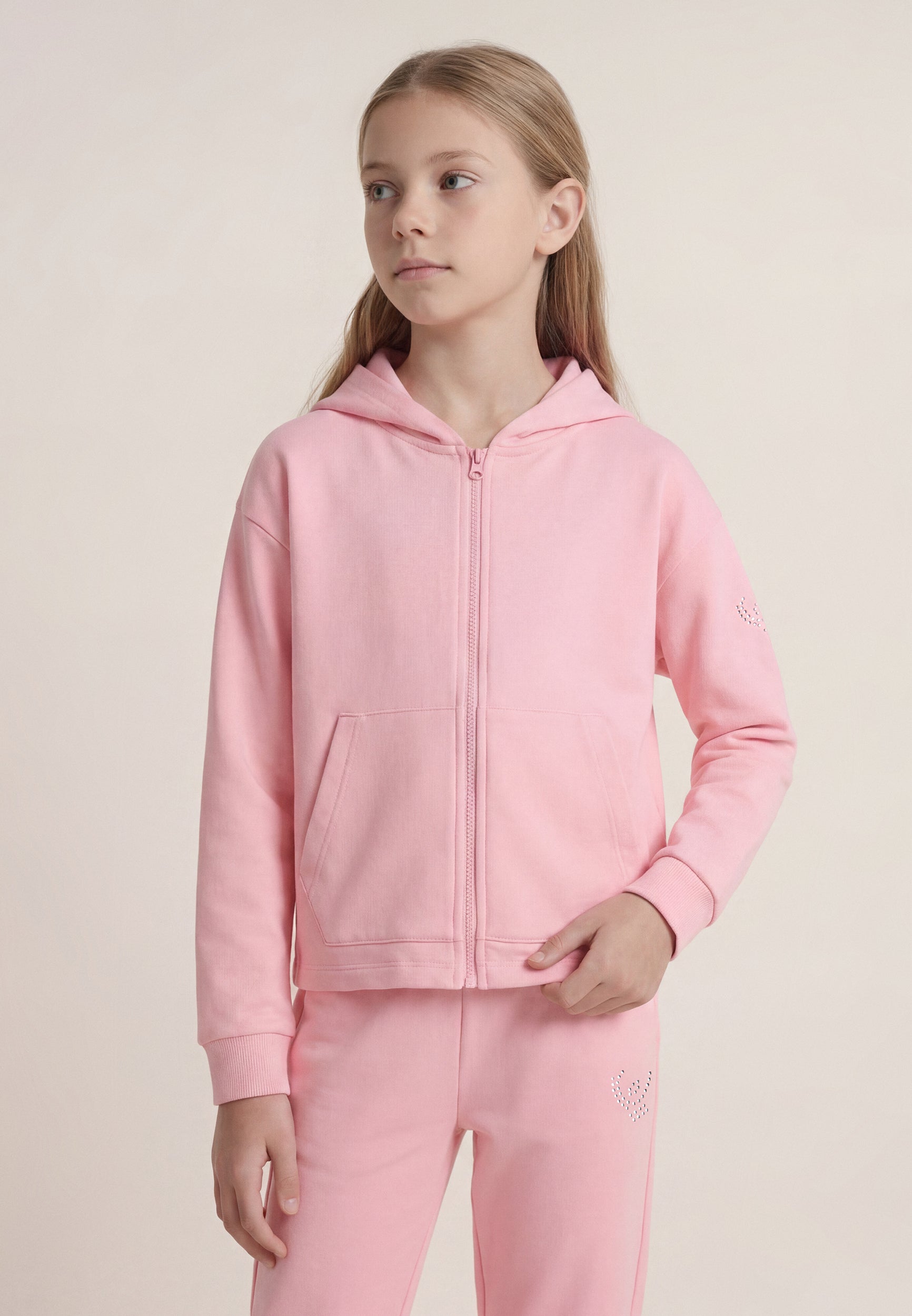 freddy-sweat-cropped-zip-capuche-fille-french-terry image 1